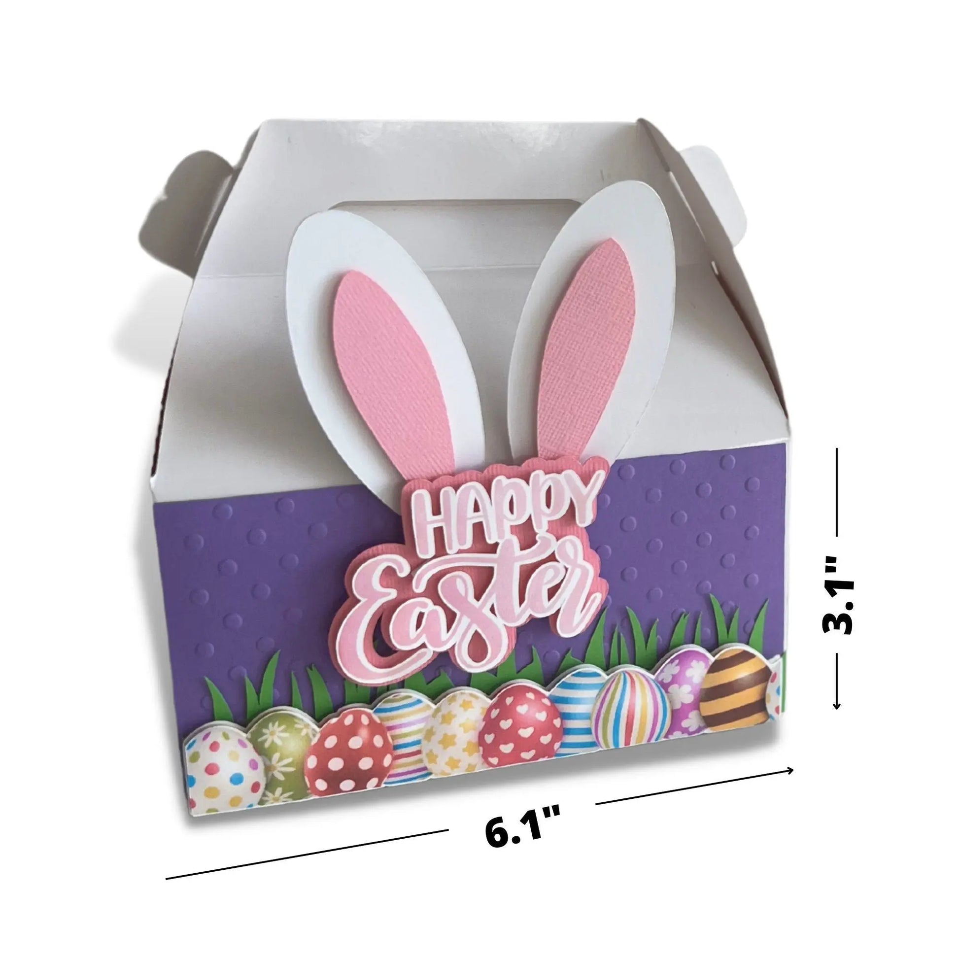 Esster Bunny Gable Box Favor - Happy Easter Party Treat Gift Box Mi tienda