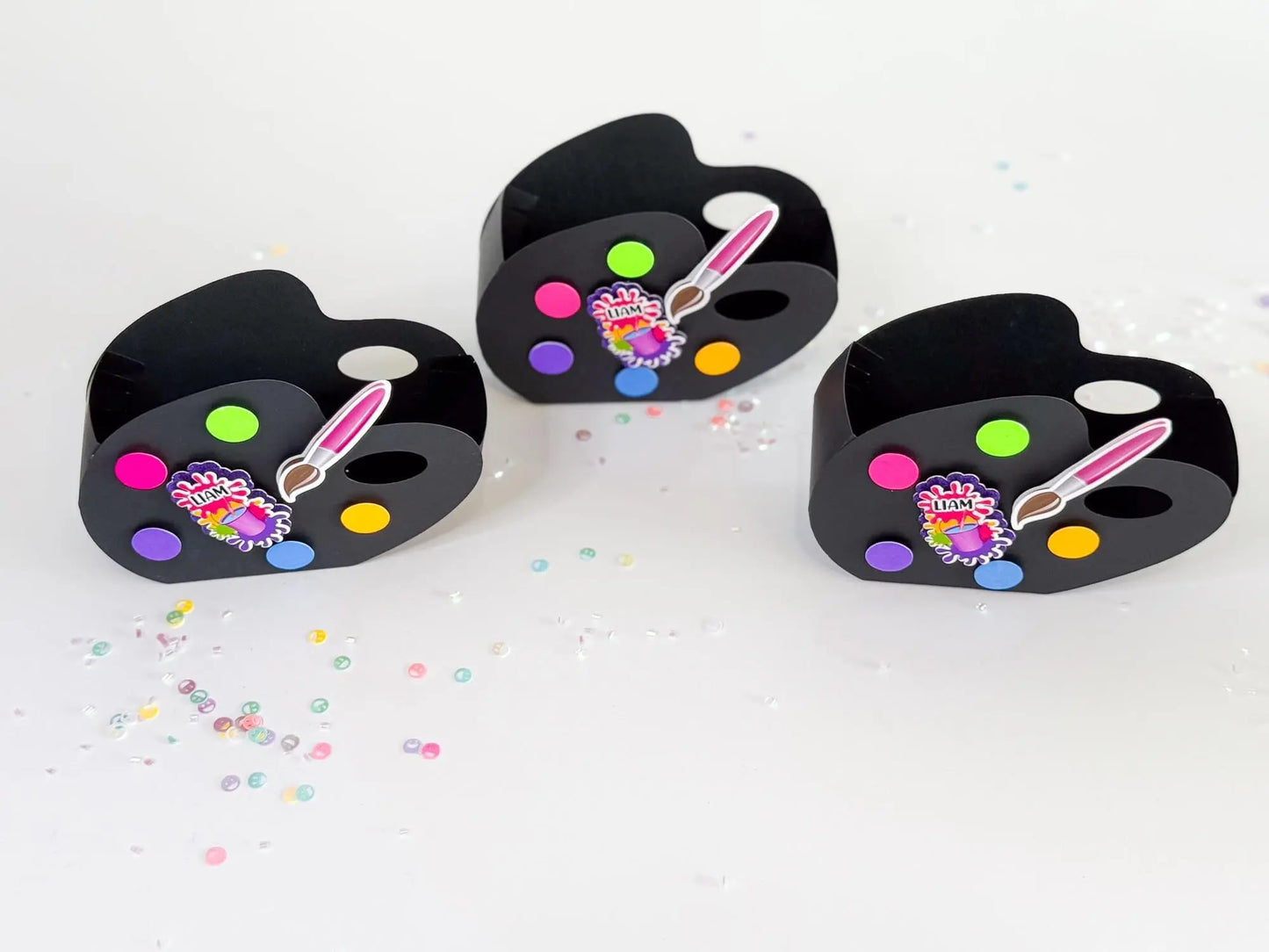Color Swatch Favor Box | Art Party Candy Holder | Kids Paint Birthday Goodie Box | Set of 6 Mi tienda