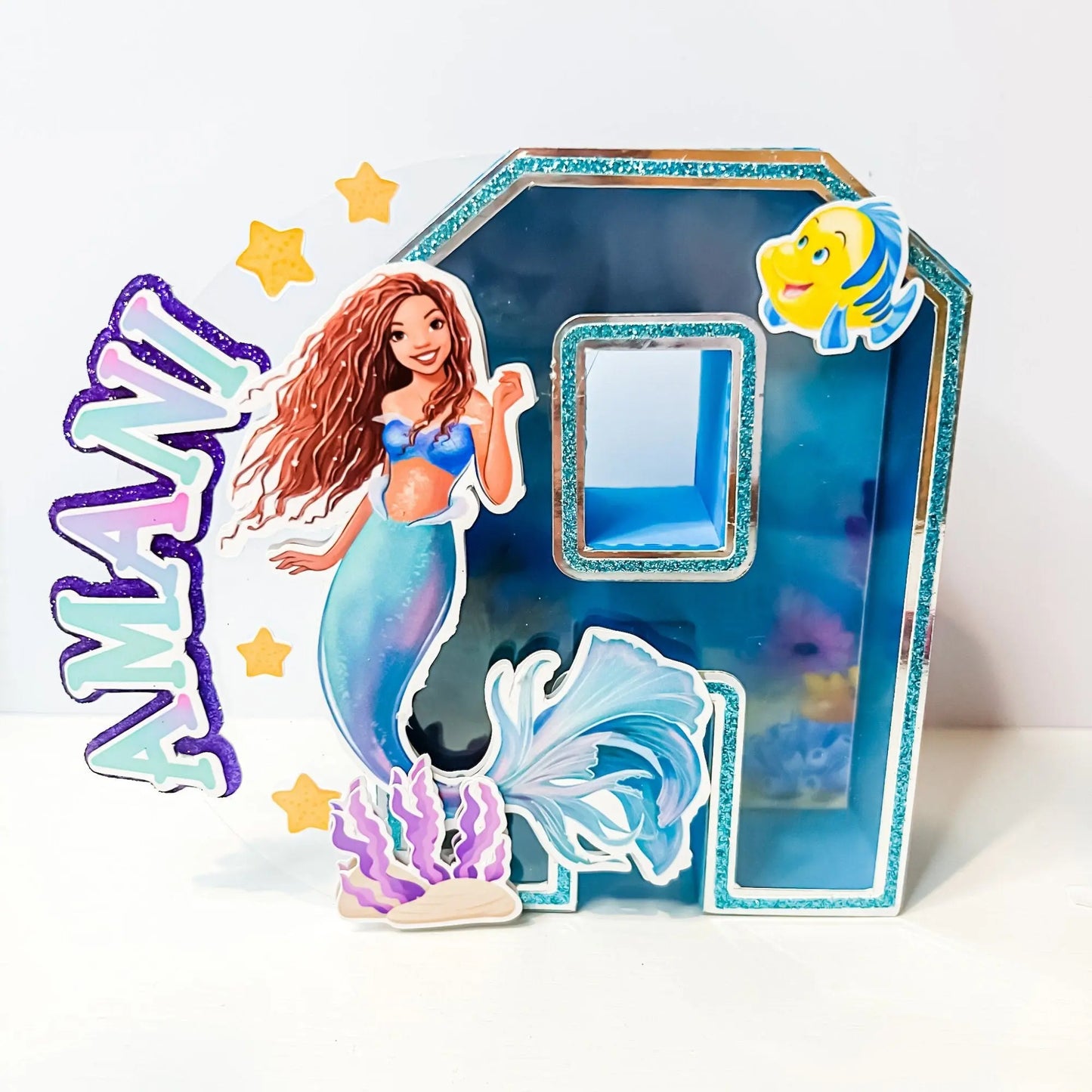 Personalized Little Mermaid 3D Letters | Ariel Inspired Party Decorations | Custom Mermaid Birthday Table Decor | Mermaid Theme Name Sign Mi tienda