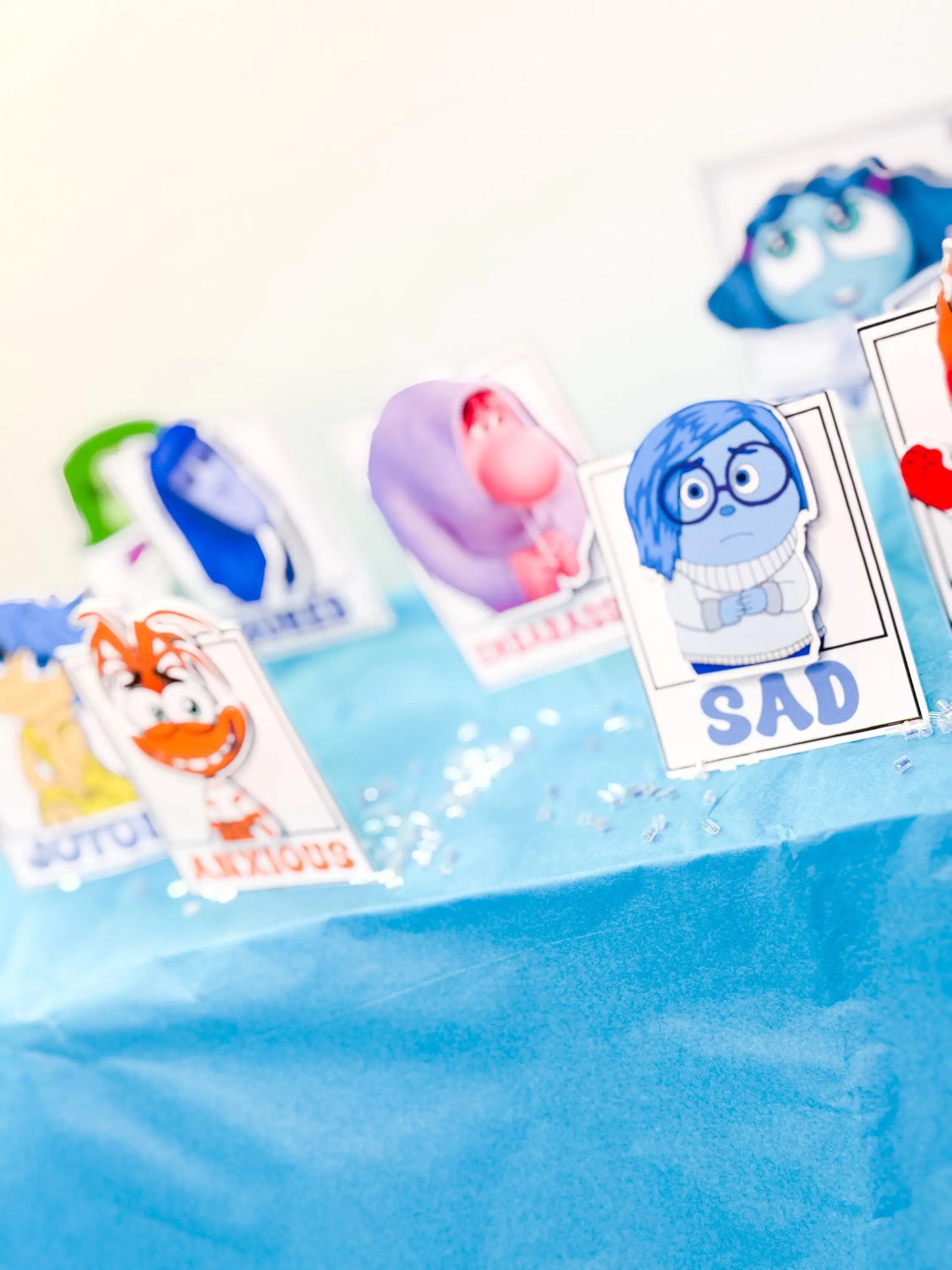 Inside Out Cupcake Toppers for Birthday Party | Inside Out 2 Party Decor - Disney Inside Out Feelings - Joy, Sadness, Anger Toppers Mi tienda