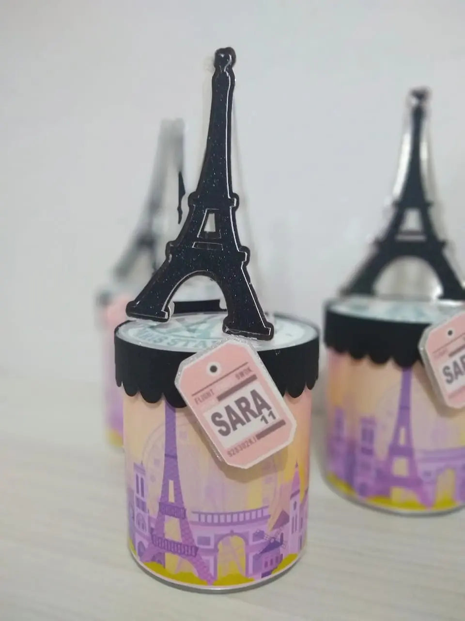 Paris Pringles Party Favors – Eiffel Tower Snack Tubes – Pink & Black French Birthday Decorations Mi tienda