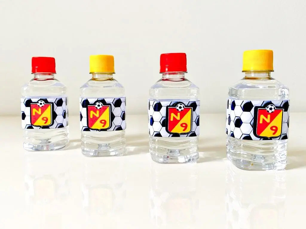 Personalized Soccer Water Bottle Labels | Custom Birthday Stickers | Sports Team Party Favors | Kids Soccer Party Supplies Mi tienda