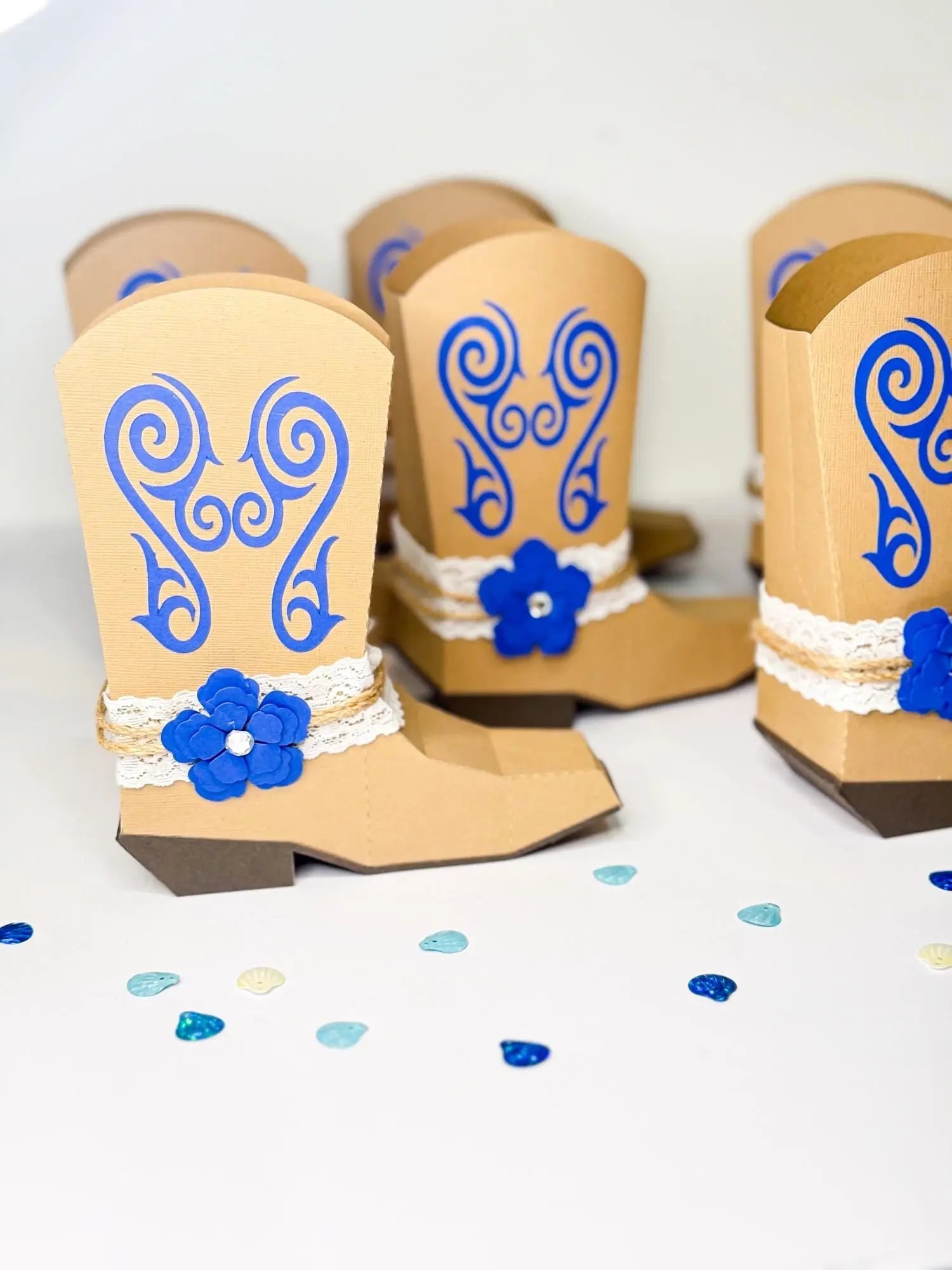 Blue Cowboy Boots Favor Box – Western Party Decorations, Cowgirl Birthday Favors, Rodeo Party Gift Box, Cowboy Theme Treat Box Mi tienda