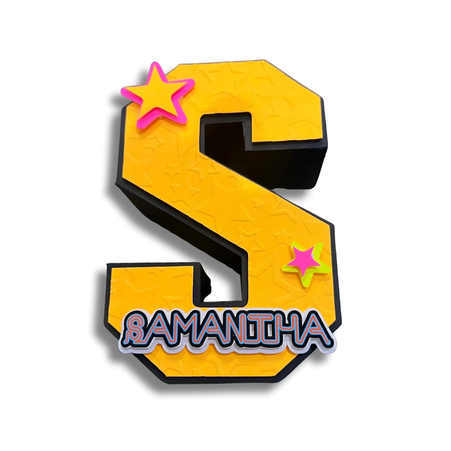 Neon 3D Letter Glow in the Dark Party Birthday Neon Theme Party Decorations Neon Custom Name Mi tienda