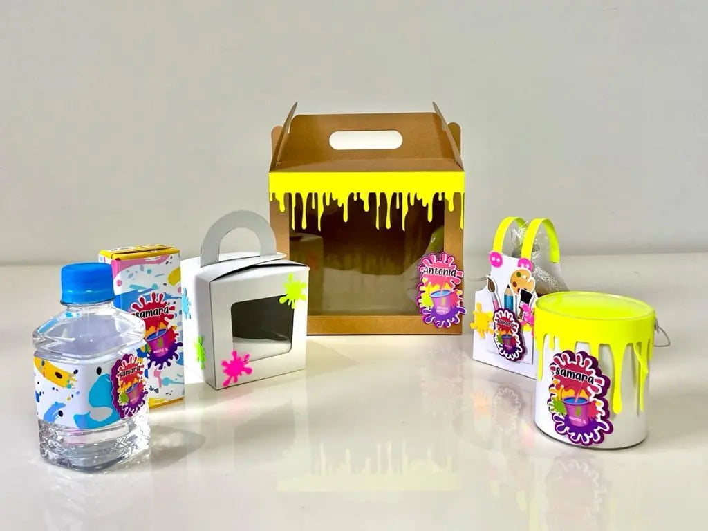 Personalized Kids Paint Party Favor Box Set | Art-Themed Birthday Party Favors | Fun Paint Party Decor Mi tienda