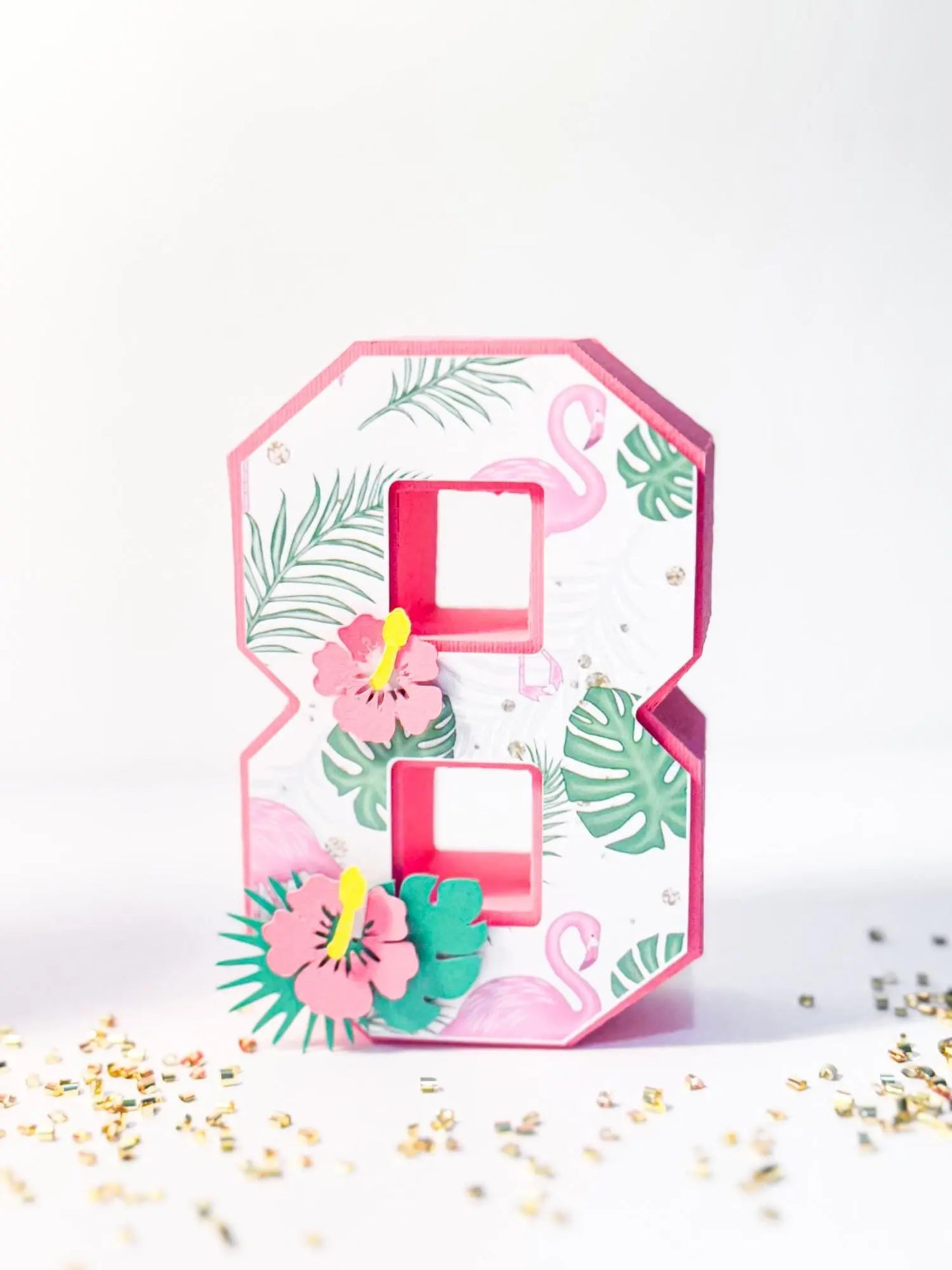 Flamingo 3D Letter or Number - Custom Personalized Tropical Party Supplies, Flamingo Theme Birthday, Custom Flamingo Party Decorations Mi tienda