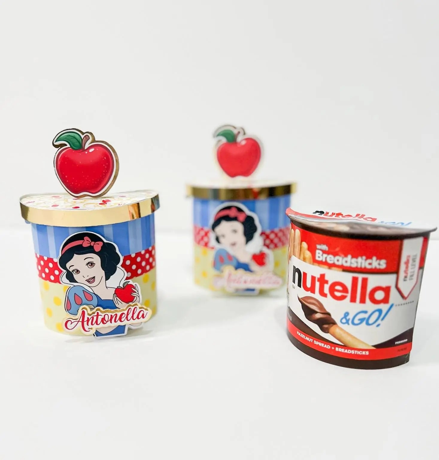 Snow White Party Favors, Snow White Party Decorations, Princess Party, Snow White Treats, Custom Party Favors, Snow White Nutella Go Mi tienda