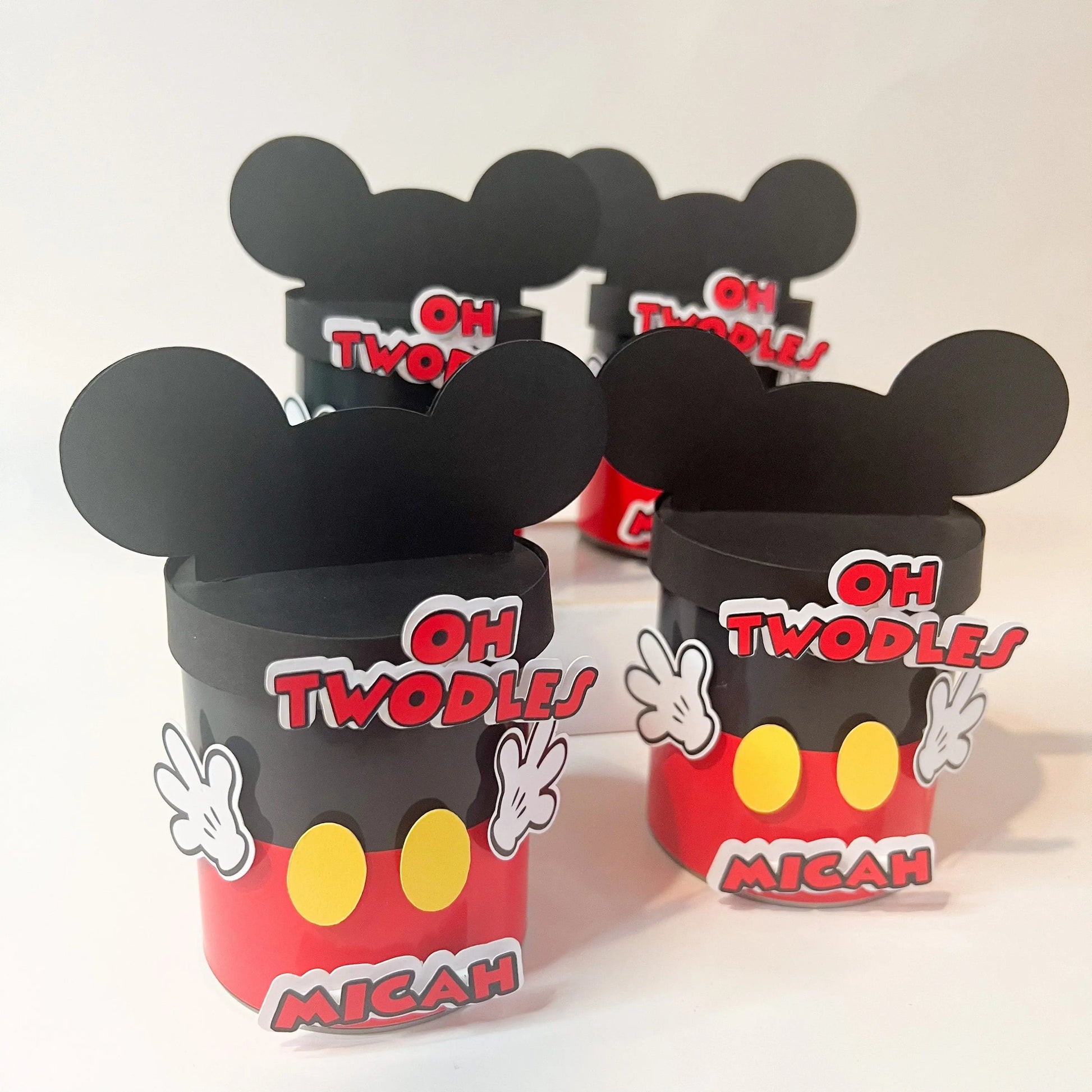 Mickey Mouse Party Favors: “Oh Twodles” Custom 1.3oz Pringles Can, Red Birthday Decor Mi tienda