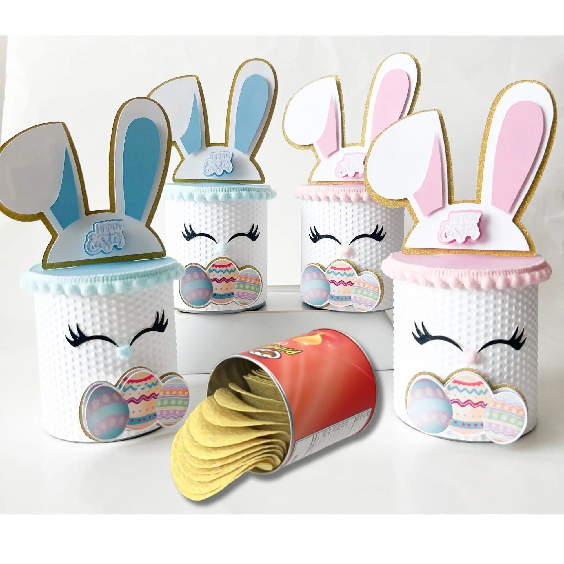 Classroom Easter Favors – Bulk 1.3oz Snack Cans with Name, Bunny Theme Mi tienda
