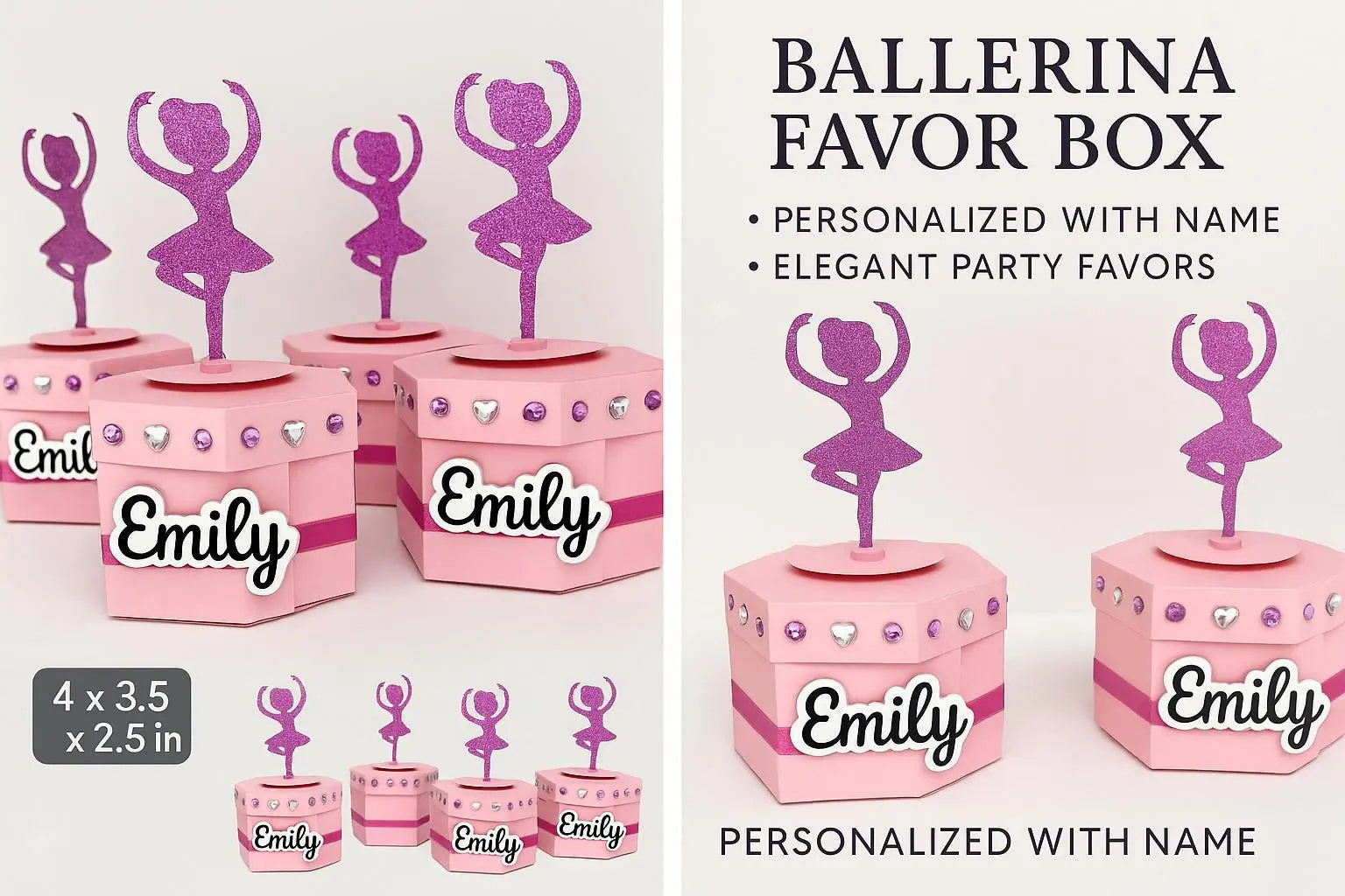 Ballerina Favor Box – Pink Tutu Ballet Birthday Party Treat Box for Girls Dance Theme Mi tienda