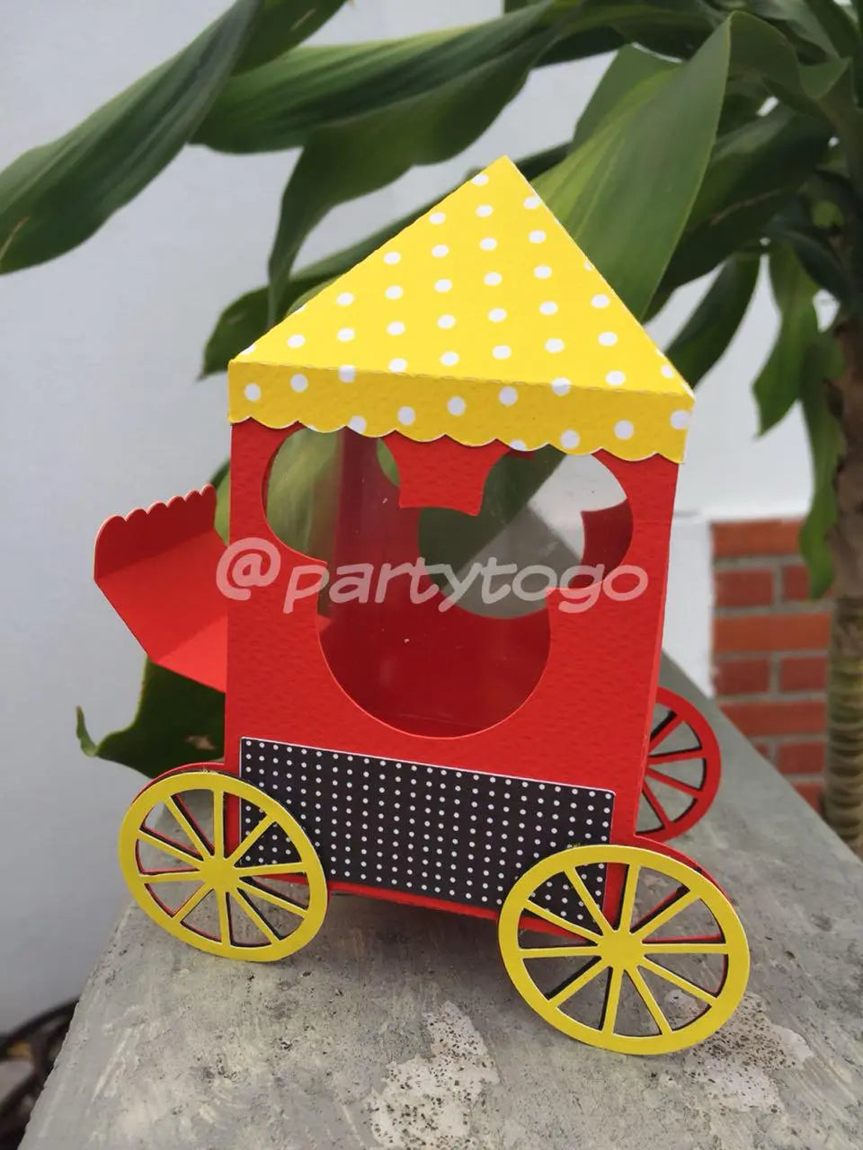 Popcorn Cart Favor Box | Mickey Inspired Party Box | Birthday Party Decoration Mi tienda