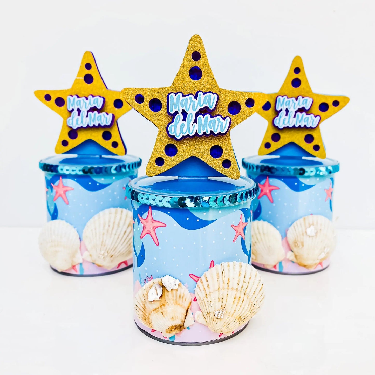 Under the Sea Birthday Party Set: Custom 3D Name Letters, Ocean Favors & Party Boxes Mi tienda