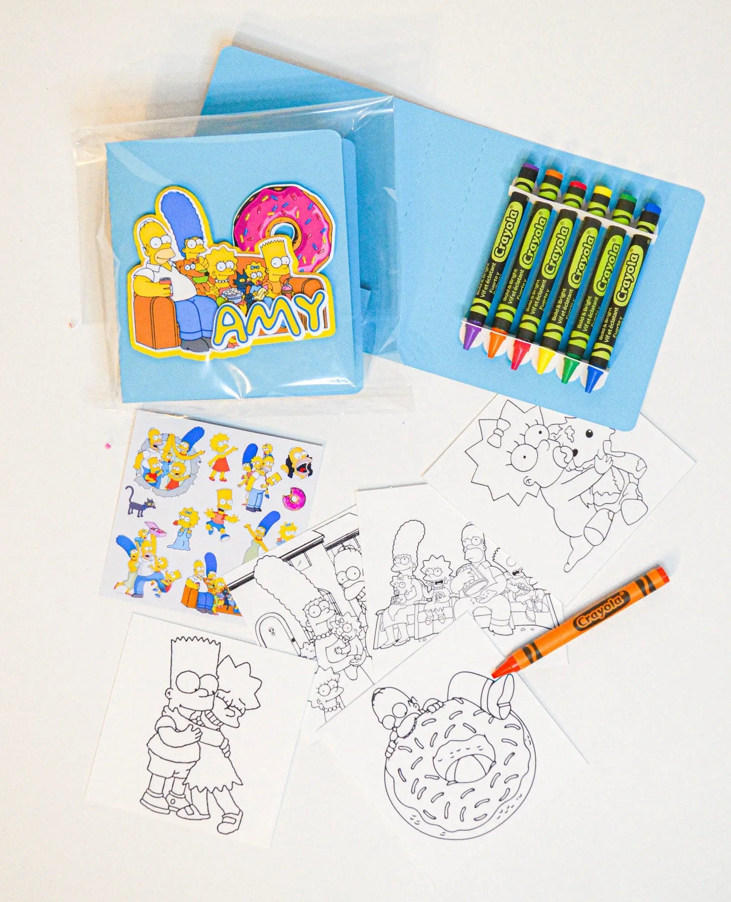 The Simpsons Birthday Party Kit – Banner, 3D Name Letters, Coloring Books & Hershey’s – Cartoon Theme Party Supplies Mi tienda
