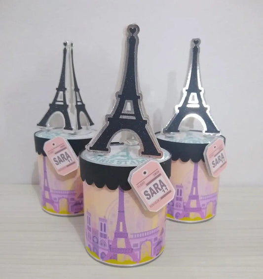 Paris Pringles Party Favors – Eiffel Tower Snack Tubes – Pink & Black French Birthday Decorations Mi tienda