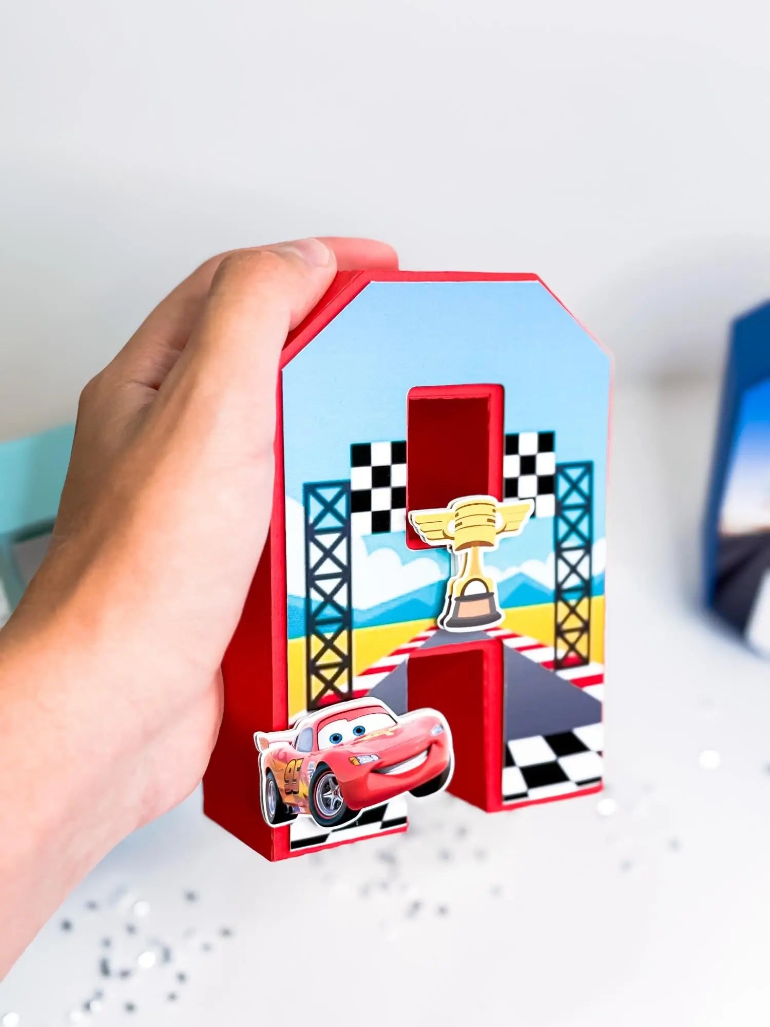 Cars Movie 3D Letters – Custom Handmade Party Decor for Kids Birthday | Racing Theme Table Centerpiece Mi tienda