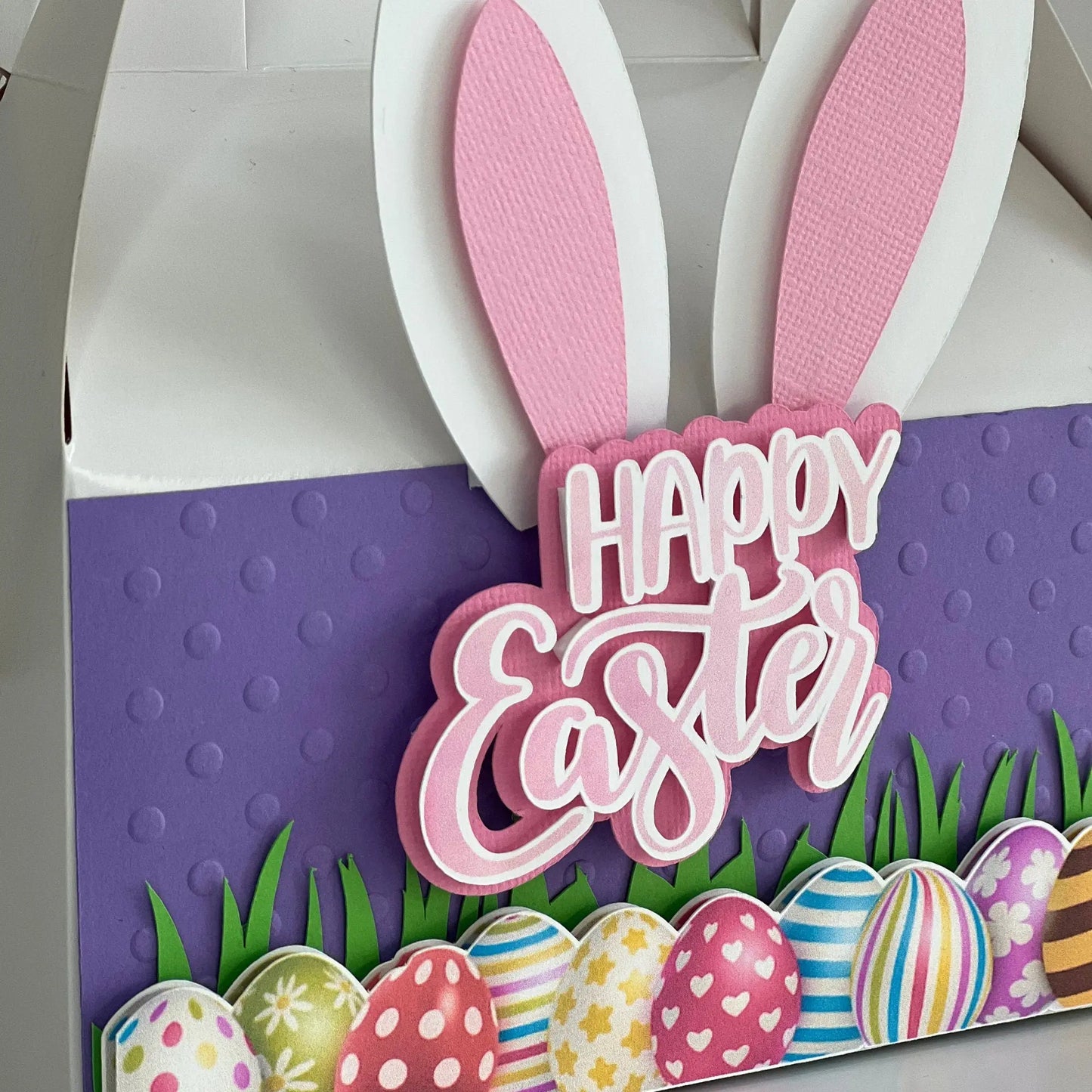 Esster Bunny Gable Box Favor - Happy Easter Party Treat Gift Box Mi tienda