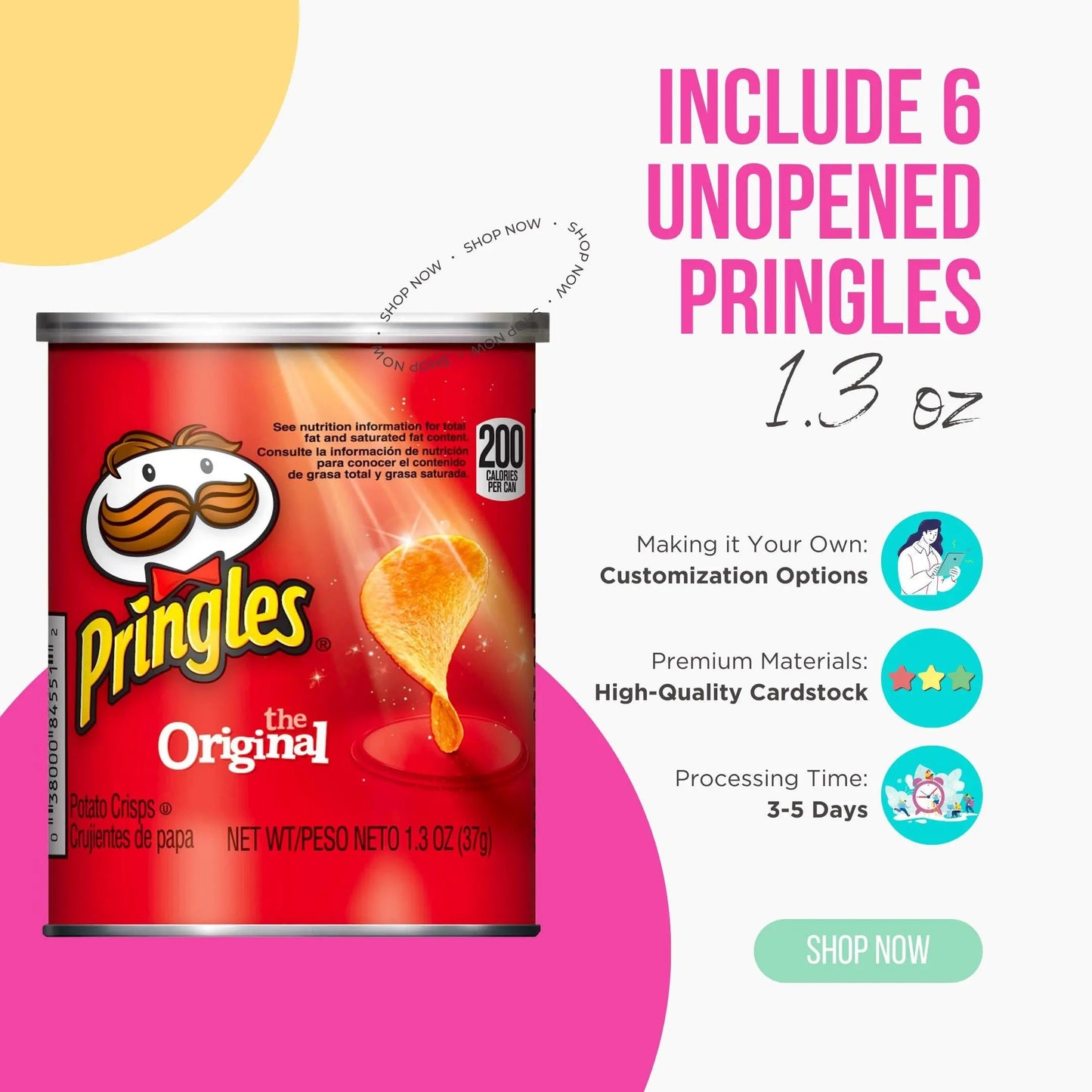 Personalized Pringles Can Chips – Custom Party Snacks for Birthdays & Baby Showers Mi tienda