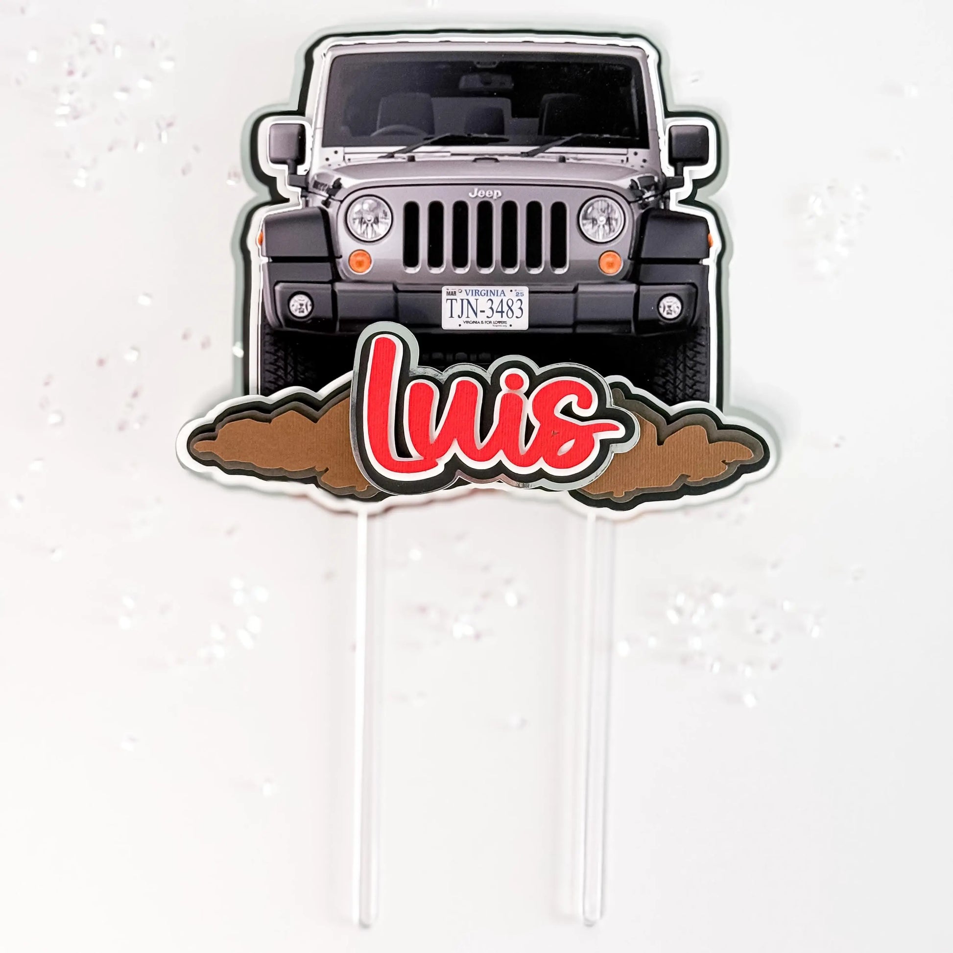 Off Road Cake Topper - Jeep Party Decorations - 4x4 Cake Topper - Rugged Birthday Decor - Jeep-Inspired Party - Toyota Off-Road Party Decor Mi tienda