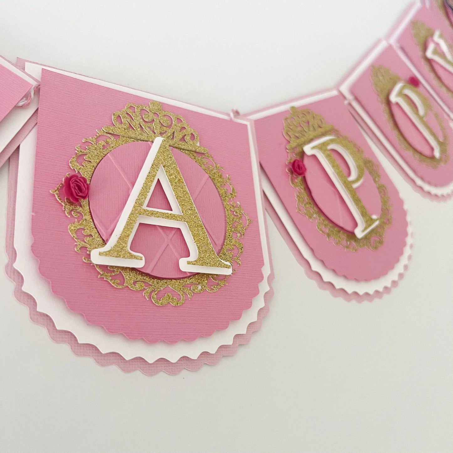 Princess Happy Birthday Banner Sleeping Beauty Party Decorations Aurora Birthday Banner Disney Princess Aurora  Pink and Gold Theme Party Mi tienda