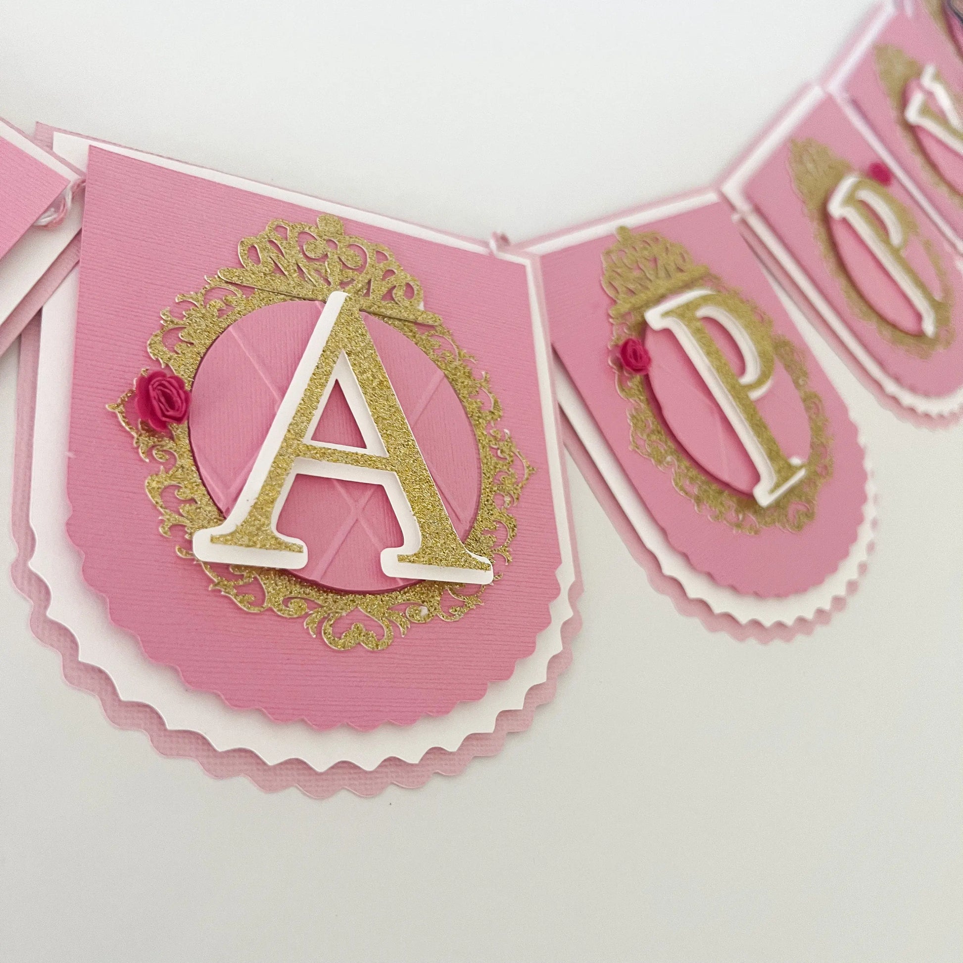 Princess Happy Birthday Banner Sleeping Beauty Party Decorations Aurora Birthday Banner Disney Princess Aurora  Pink and Gold Theme Party Mi tienda