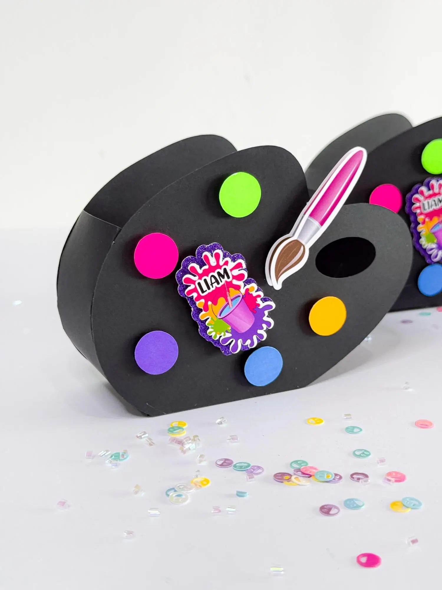 Color Swatch Favor Box | Art Party Candy Holder | Kids Paint Birthday Goodie Box | Set of 6 Mi tienda