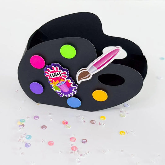 Color Swatch Favor Box | Art Party Candy Holder | Kids Paint Birthday Goodie Box | Set of 6 Mi tienda