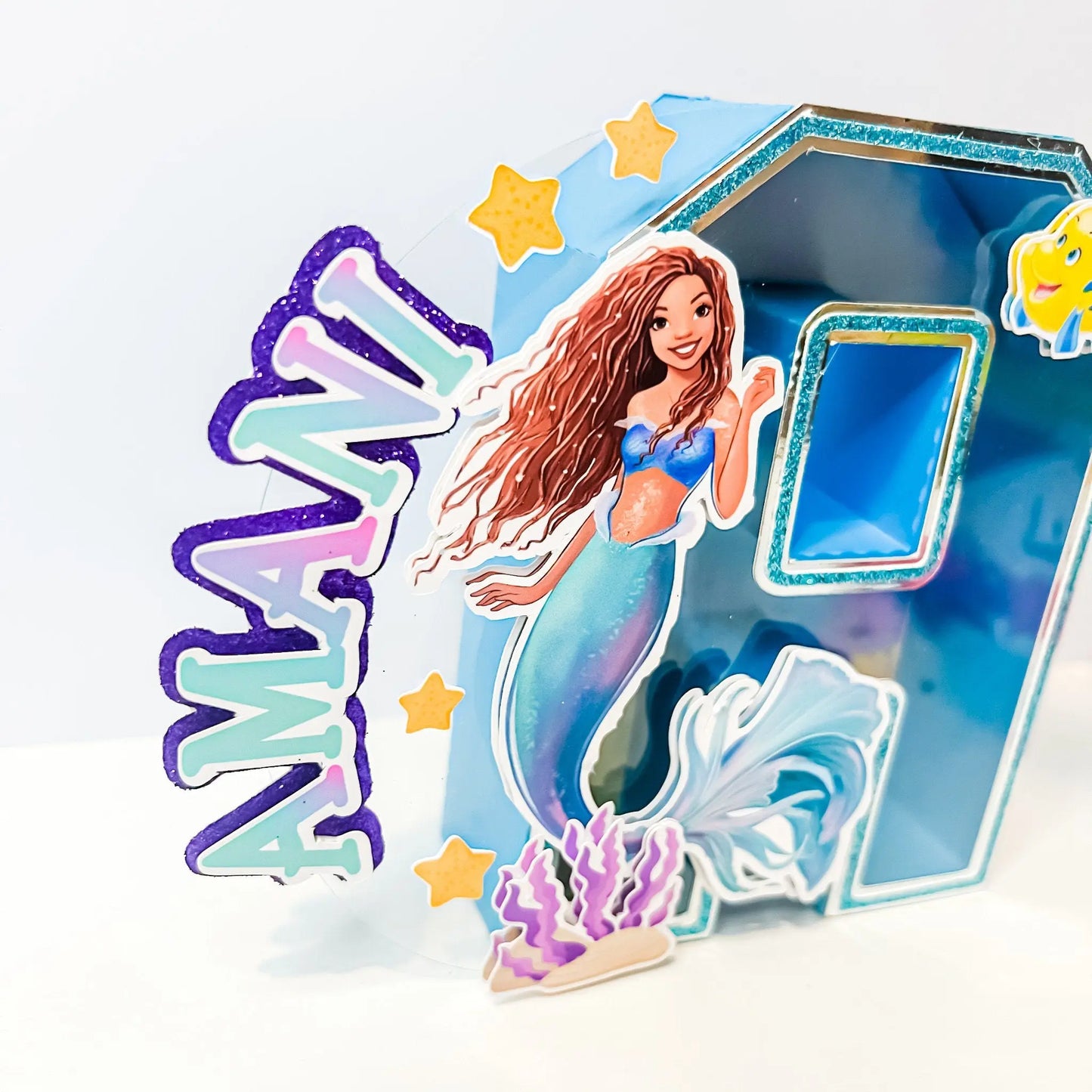 Personalized Little Mermaid 3D Letters | Ariel Inspired Party Decorations | Custom Mermaid Birthday Table Decor | Mermaid Theme Name Sign Mi tienda