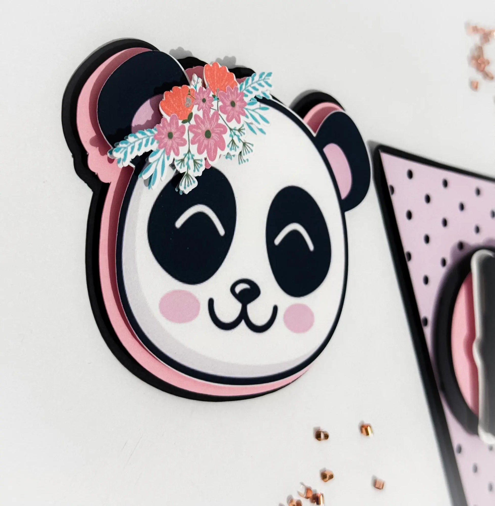 Panda Birthday Banner – Pink & Black Party Decoration for Baby Shower or Girls Birthday Mi tienda