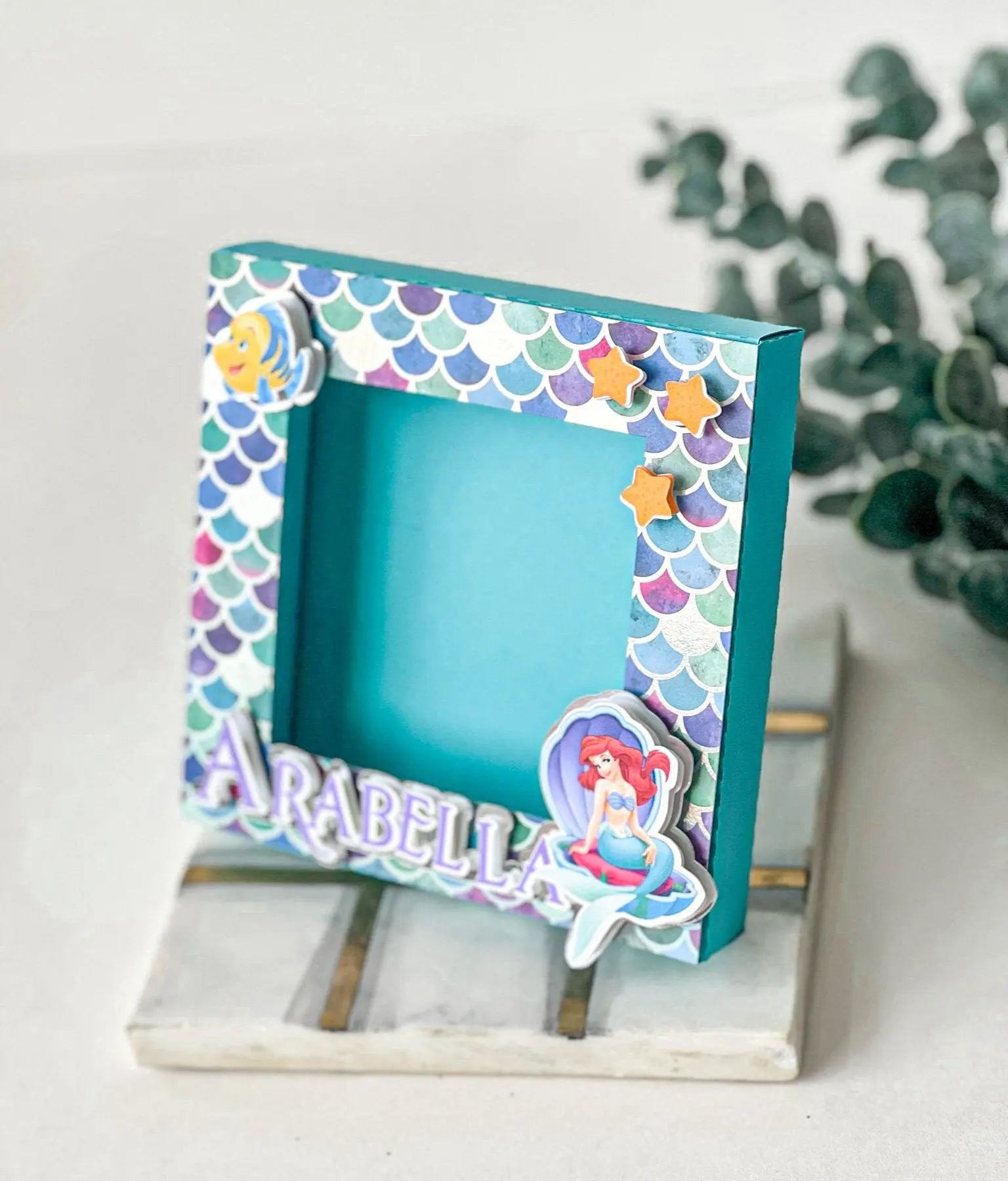 Personalized Mermaid Photo Frame | Little Mermaid Party Favor Mi tienda