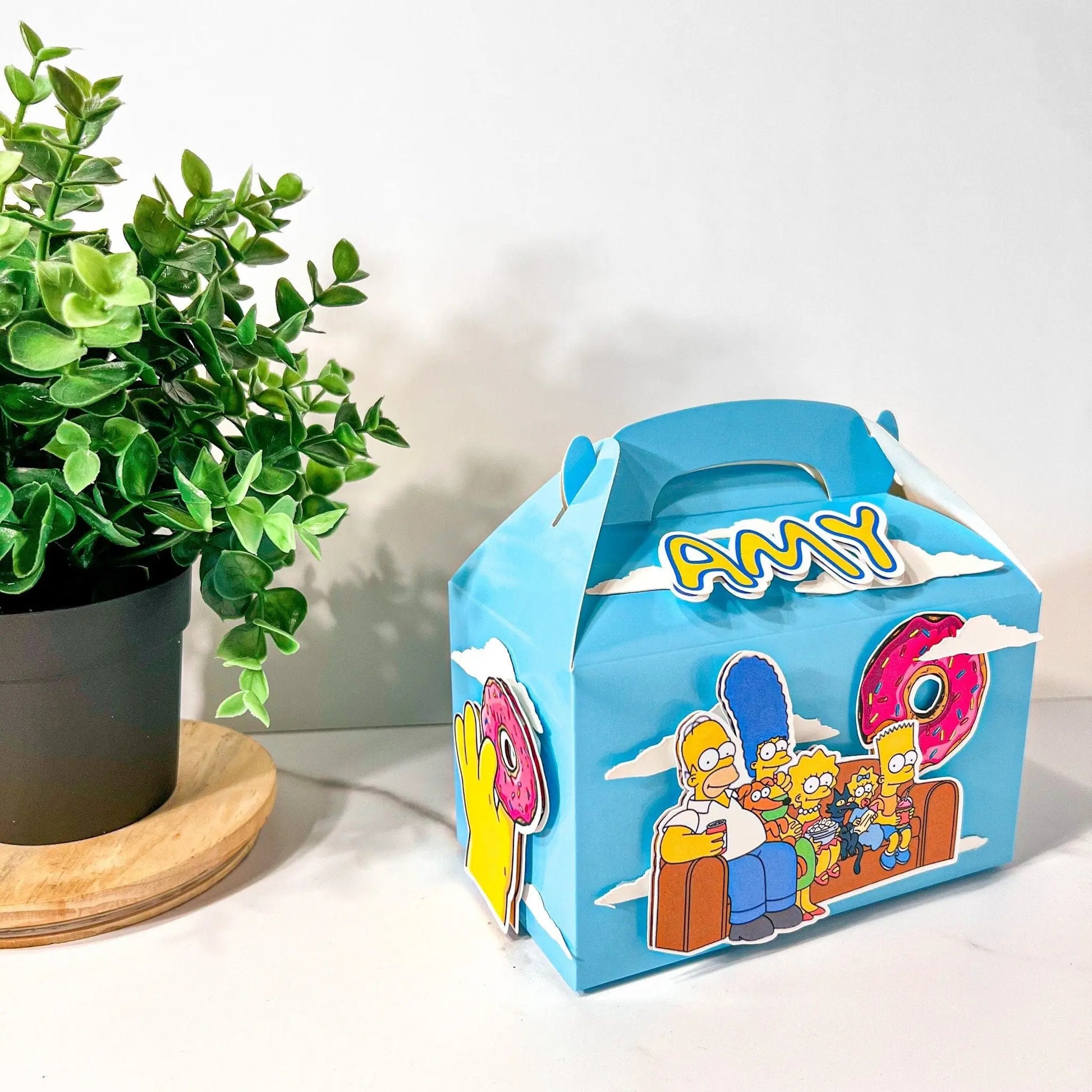 Simpsons Party Favor Box, Simpsons Party Decorations, Simpsons Birthday Theme, Simpsons Treat Box, Simpsons Goody Box Mi tienda