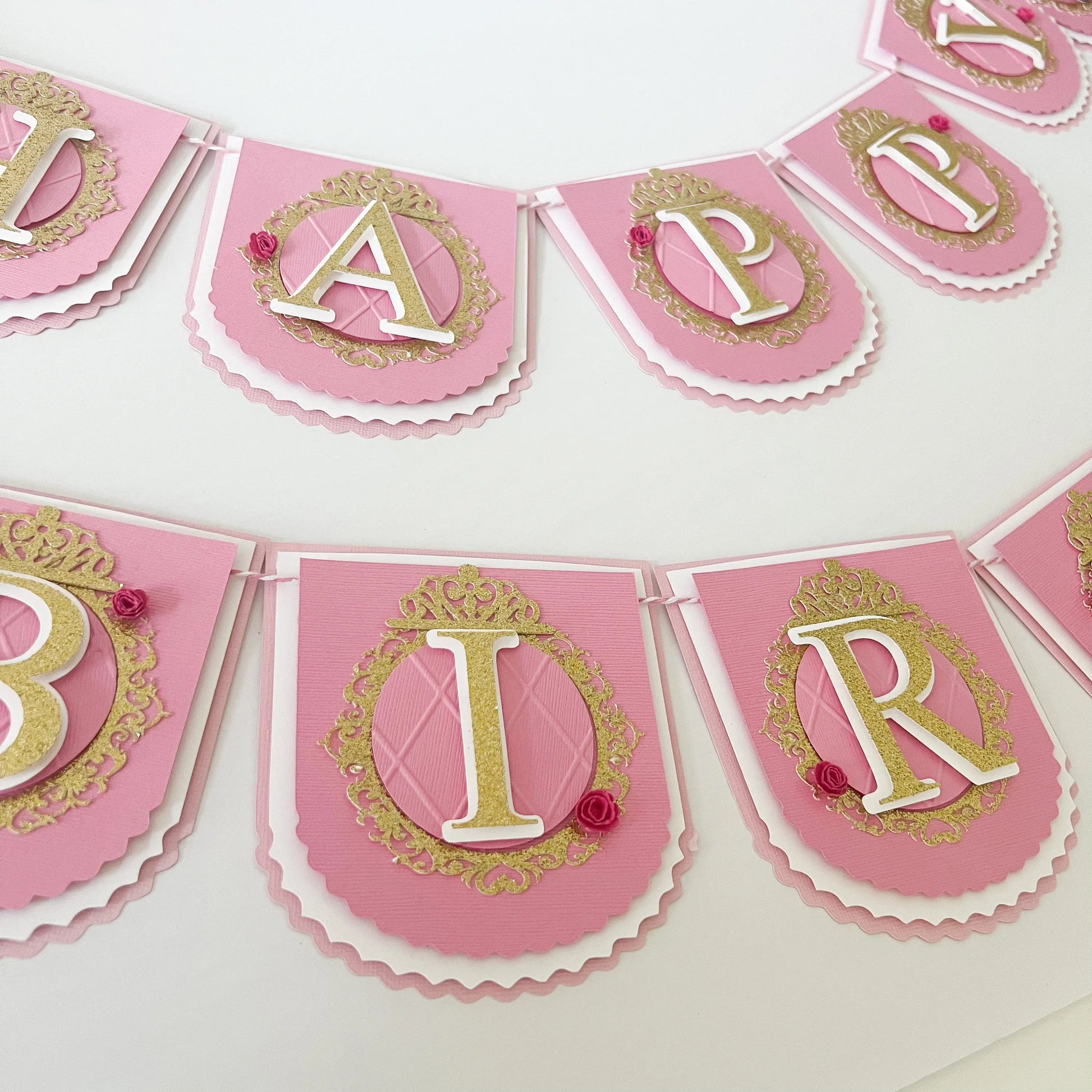 Princess Happy Birthday Banner Sleeping Beauty Party Decorations Aurora Birthday Banner Disney Princess Aurora  Pink and Gold Theme Party Mi tienda