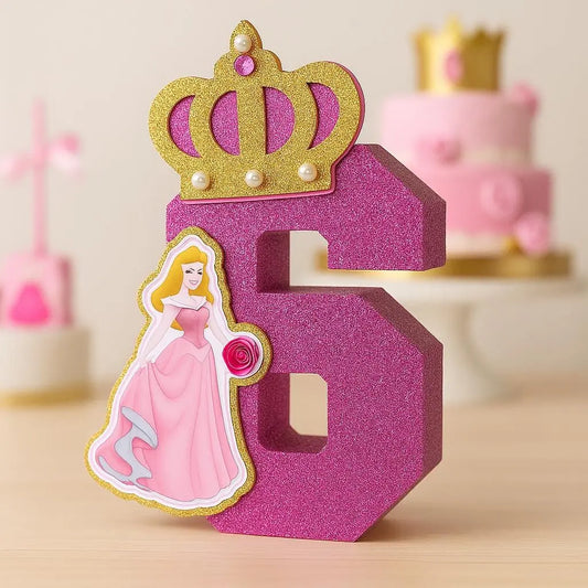 Princess 3D Letter or Number | Birthday Centerpiece | Party Table Decoration | Girl Keepsake | Nursery Decor Mi tienda