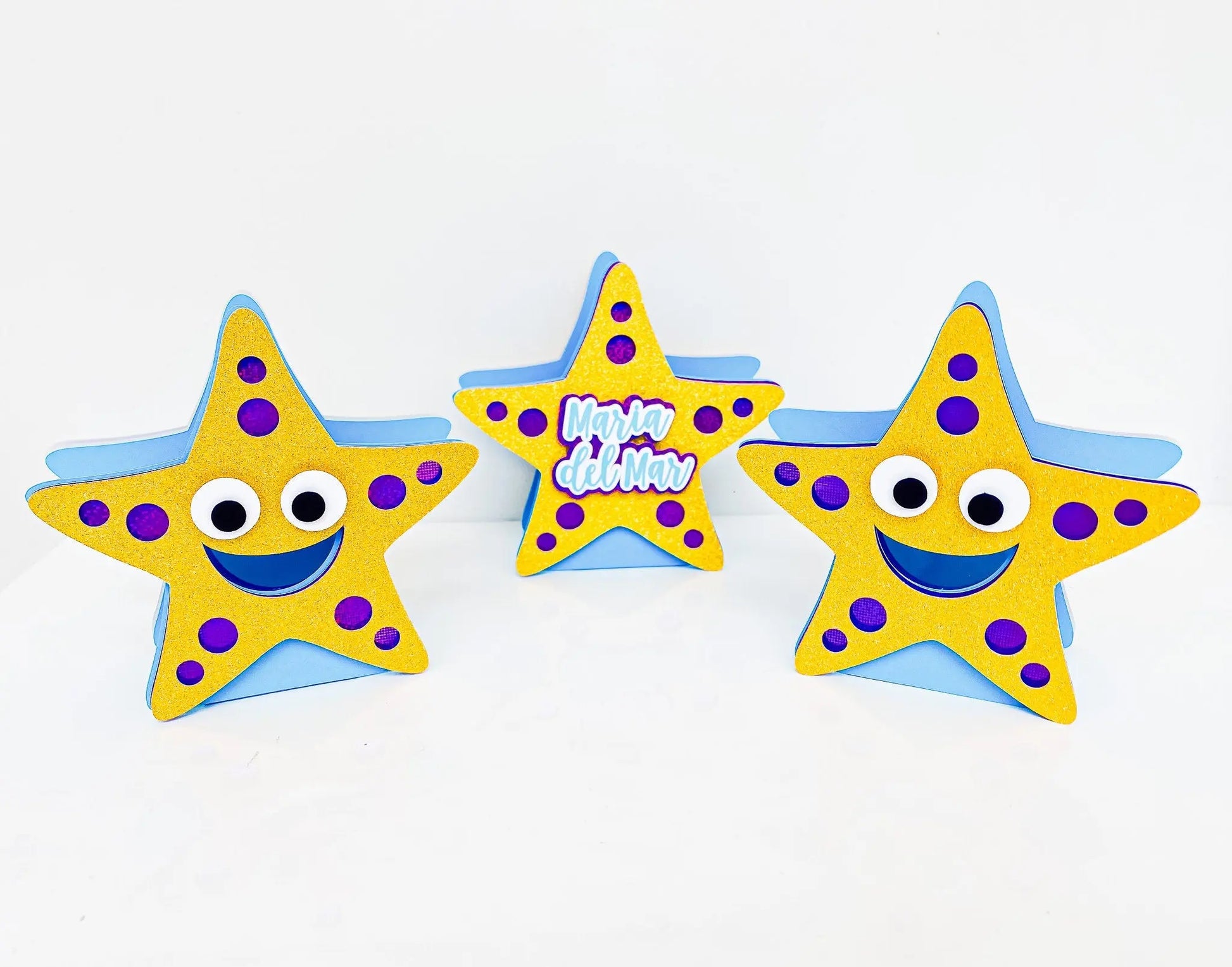 Under the Sea Birthday Party Set: Custom 3D Name Letters, Ocean Favors & Party Boxes Mi tienda