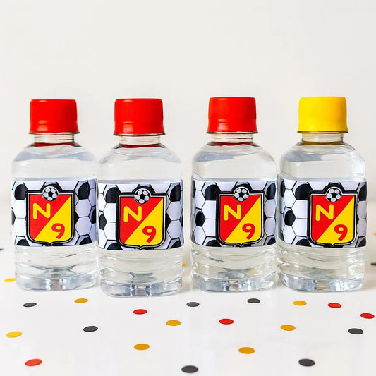 Personalized Soccer Water Bottle Labels | Custom Birthday Stickers | Sports Team Party Favors | Kids Soccer Party Supplies Mi tienda