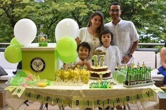 Tennis Party Bundle - Personalized Banner, Cake Topper, Favor Boxes, 3D Numbers & Water Labels Mi tienda
