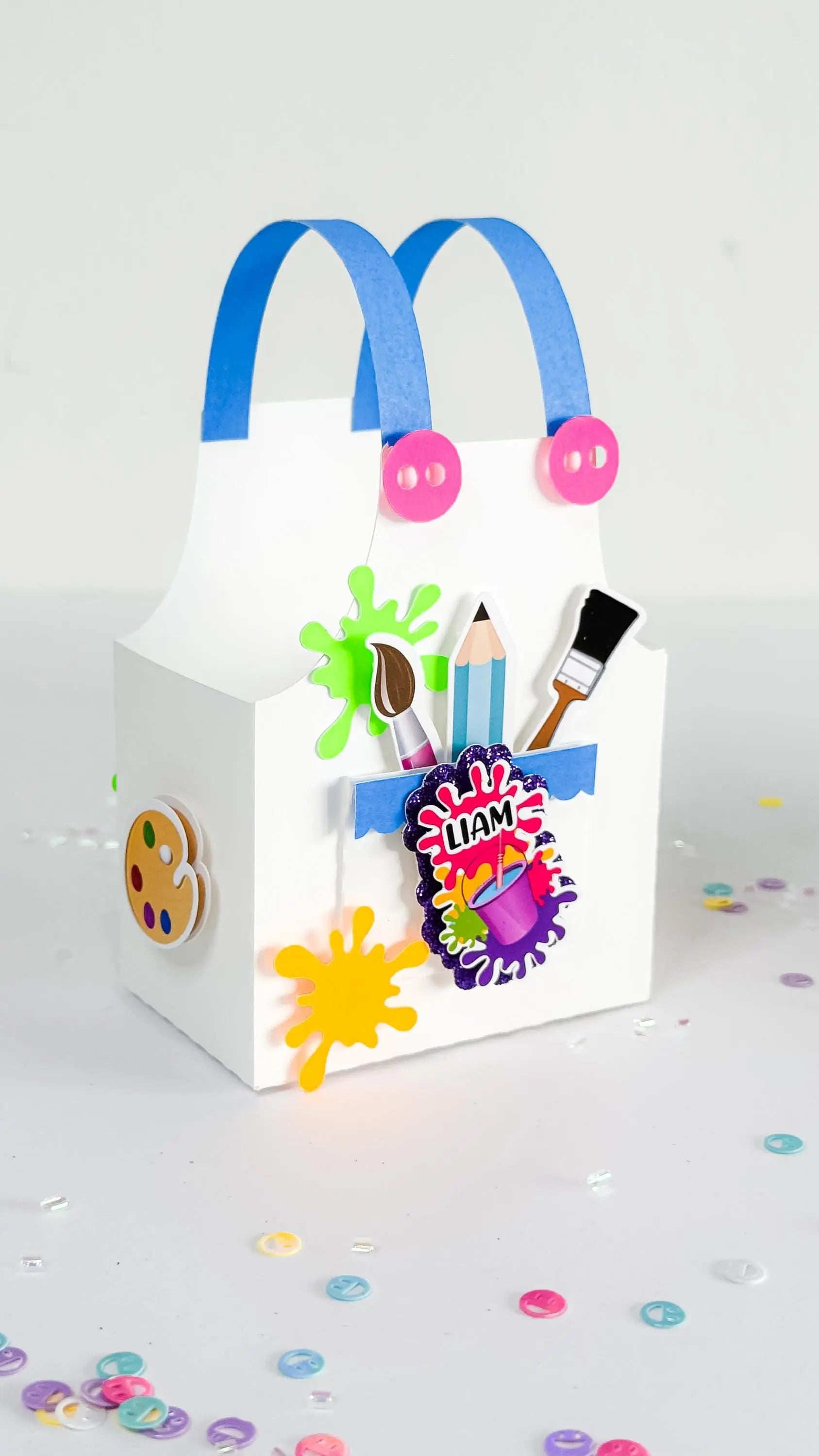 Kids Paint Suit Party Favor Box | Custom Artist Supply Box | Paint Birthday Party Candy Holder | Art Themed Party Favor for Kids | Set of 6 Mi tienda