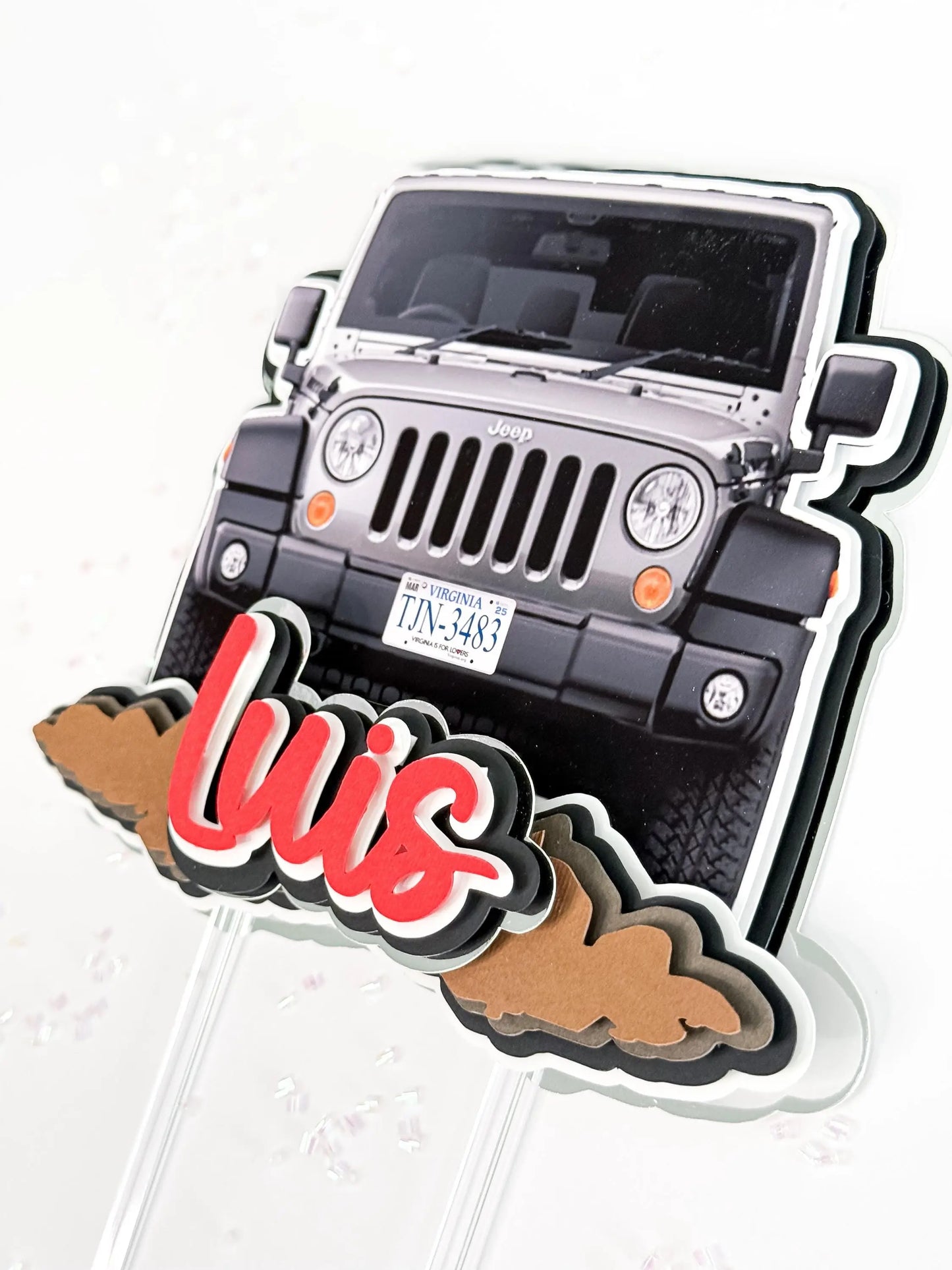 Off Road Cake Topper - Jeep Party Decorations - 4x4 Cake Topper - Rugged Birthday Decor - Jeep-Inspired Party - Toyota Off-Road Party Decor Mi tienda