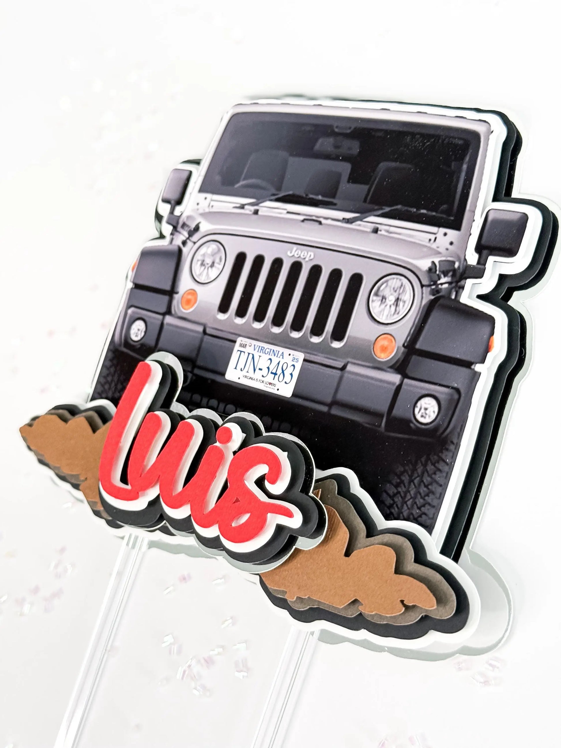 Off Road Cake Topper - Jeep Party Decorations - 4x4 Cake Topper - Rugged Birthday Decor - Jeep-Inspired Party - Toyota Off-Road Party Decor Mi tienda