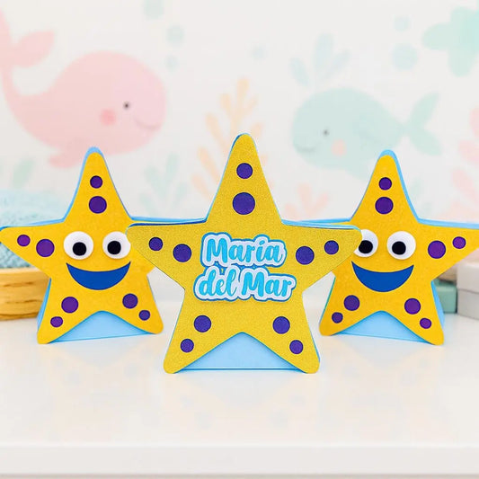 Starfish Treat Boxes | Under the Sea Party Favors | Kids Birthday or Baby Shower Decor Mi tienda