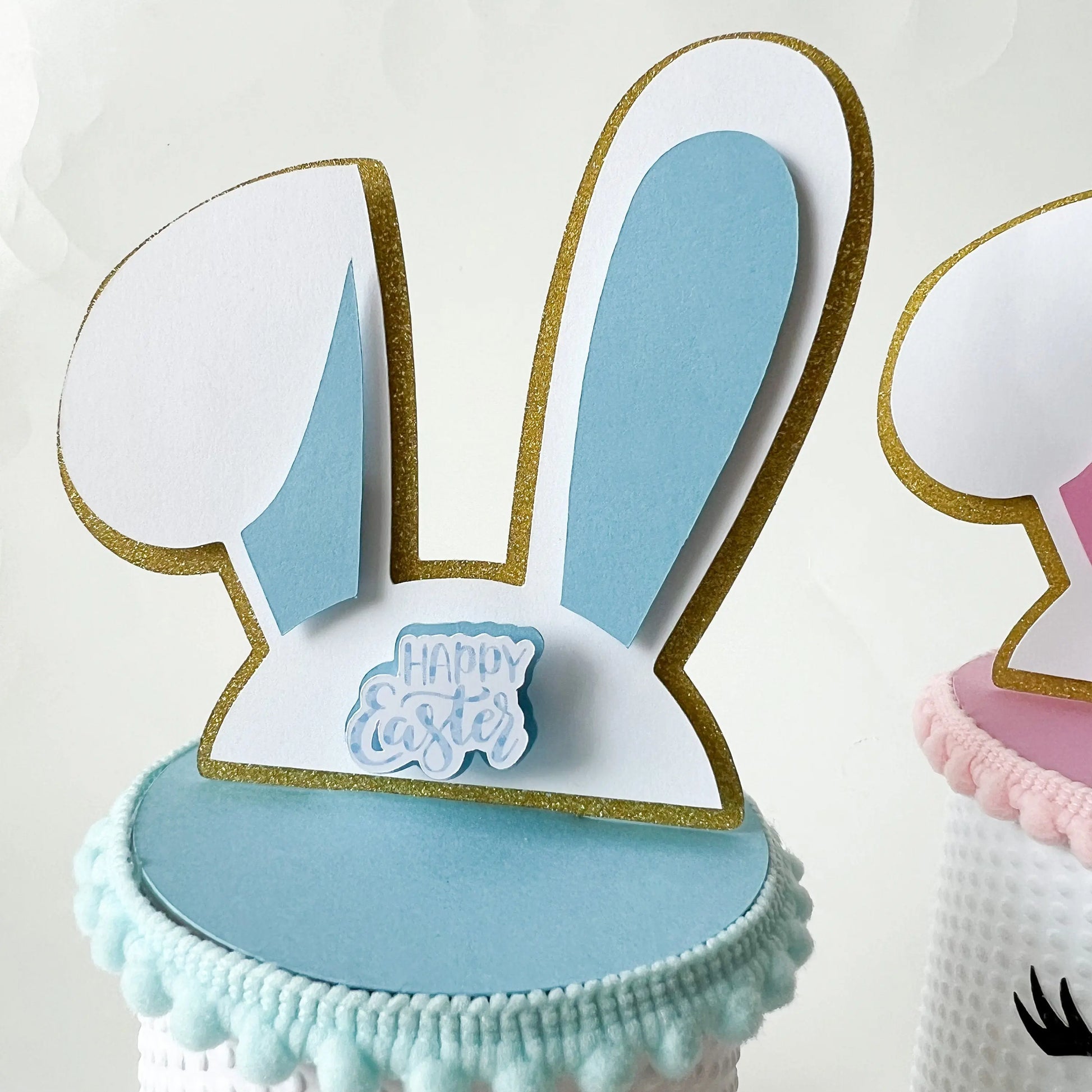 Easter Bunny Snack Can Favors: Personalized 1.3oz Chips, Pastel Pink or Blue Mi tienda