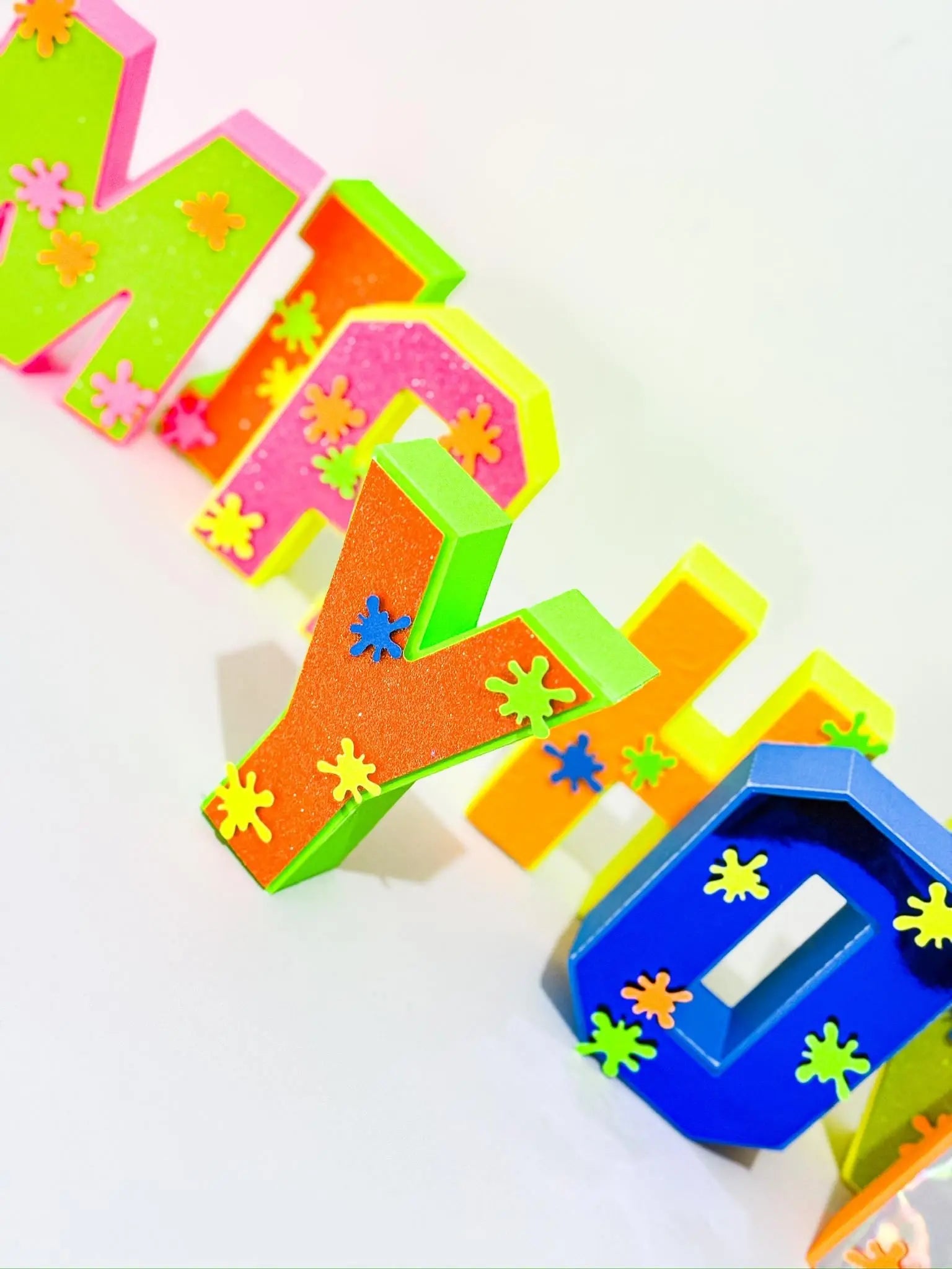 Neon Glow in the Dark Birthday Party 3D Letters - Custom Glow Party Decor - Neon Name Sign - Glow Theme Party Prop - Personalized Letters Mi tienda