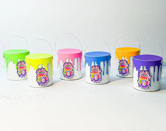 Paint Party Favors Art Birthday Party Art Party Favor Art Party Decorations Painting Party Kids Party Favor Paint Chips Can Mi tienda