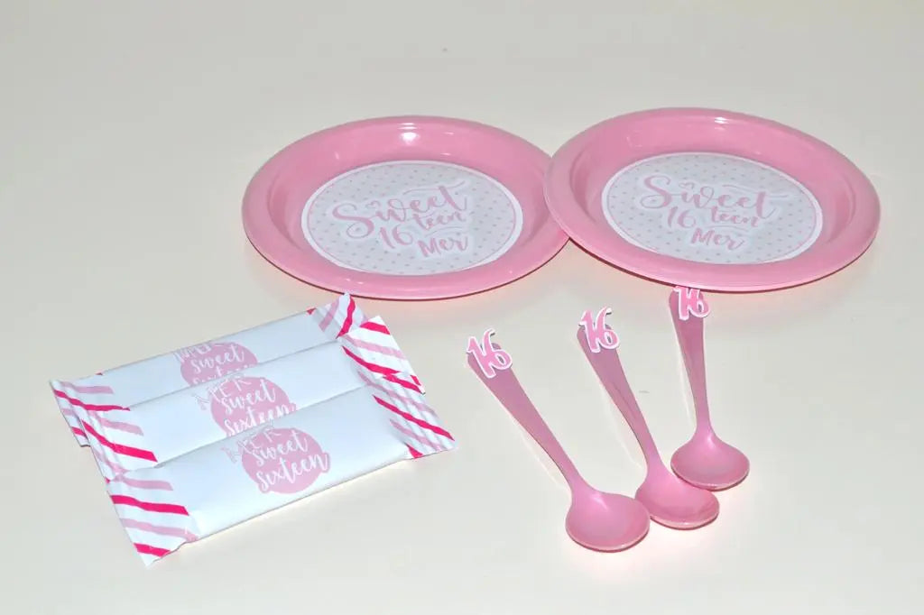 Sweet 16 Birthday Party Decoration Bundle: Custom Name Letters, Banner, Favors Mi tienda