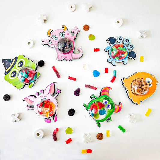 Cute Little Monsters Halloween Candy Holder – Trick or Treat Box for Kids – Spooky Party Favor and Ornament Gift Mi tienda