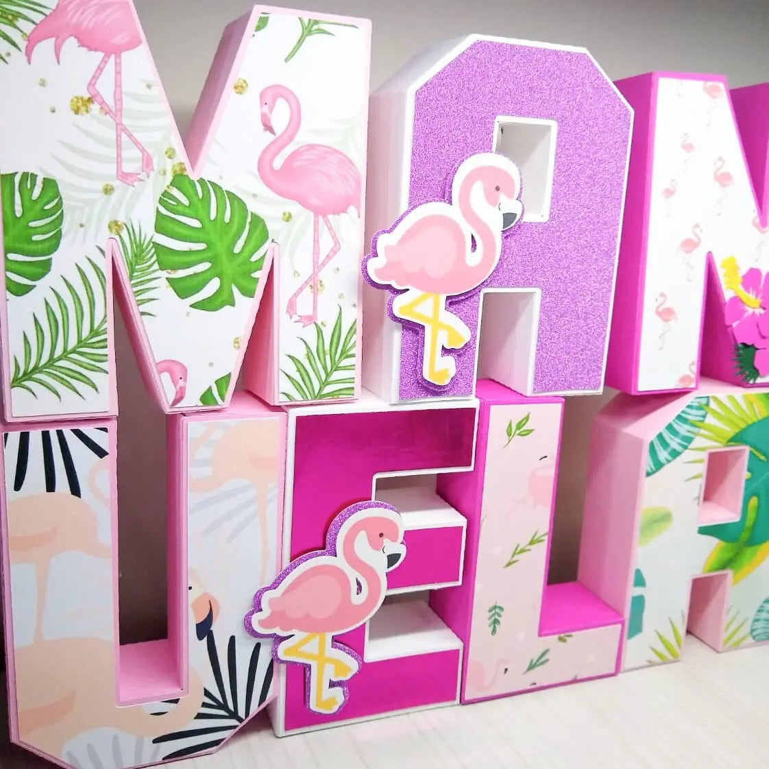 Flamingo 3D Letters Tropical Party Decorations  Flamingo Birthday Party Flamingo Theme Party Flamingo Table Decor Flamingo Centerpiece Mi tienda