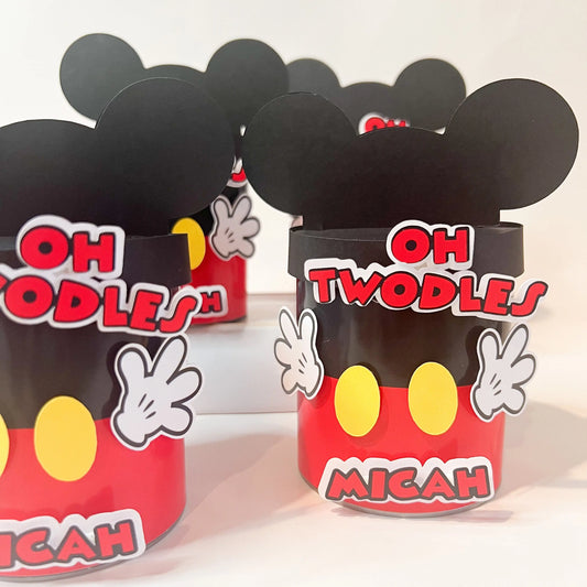 Mickey Mouse Party Favors: “Oh Twodles” Custom 1.3oz Pringles Can, Red Birthday Decor Mi tienda