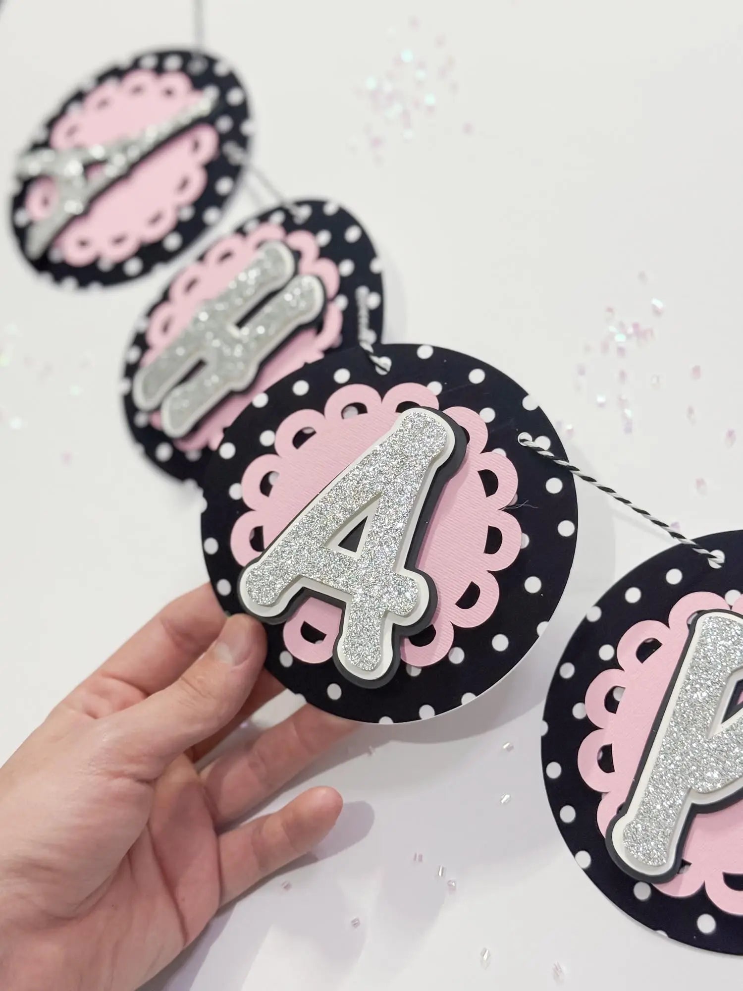 Pink Paris Eiffel Tower Birthday Banner | Personalized Paris Party Decor Mi tienda