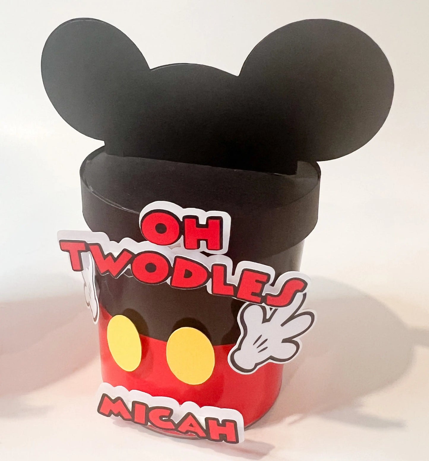 Mickey Mouse Party Favors: “Oh Twodles” Custom 1.3oz Pringles Can, Red Birthday Decor Mi tienda