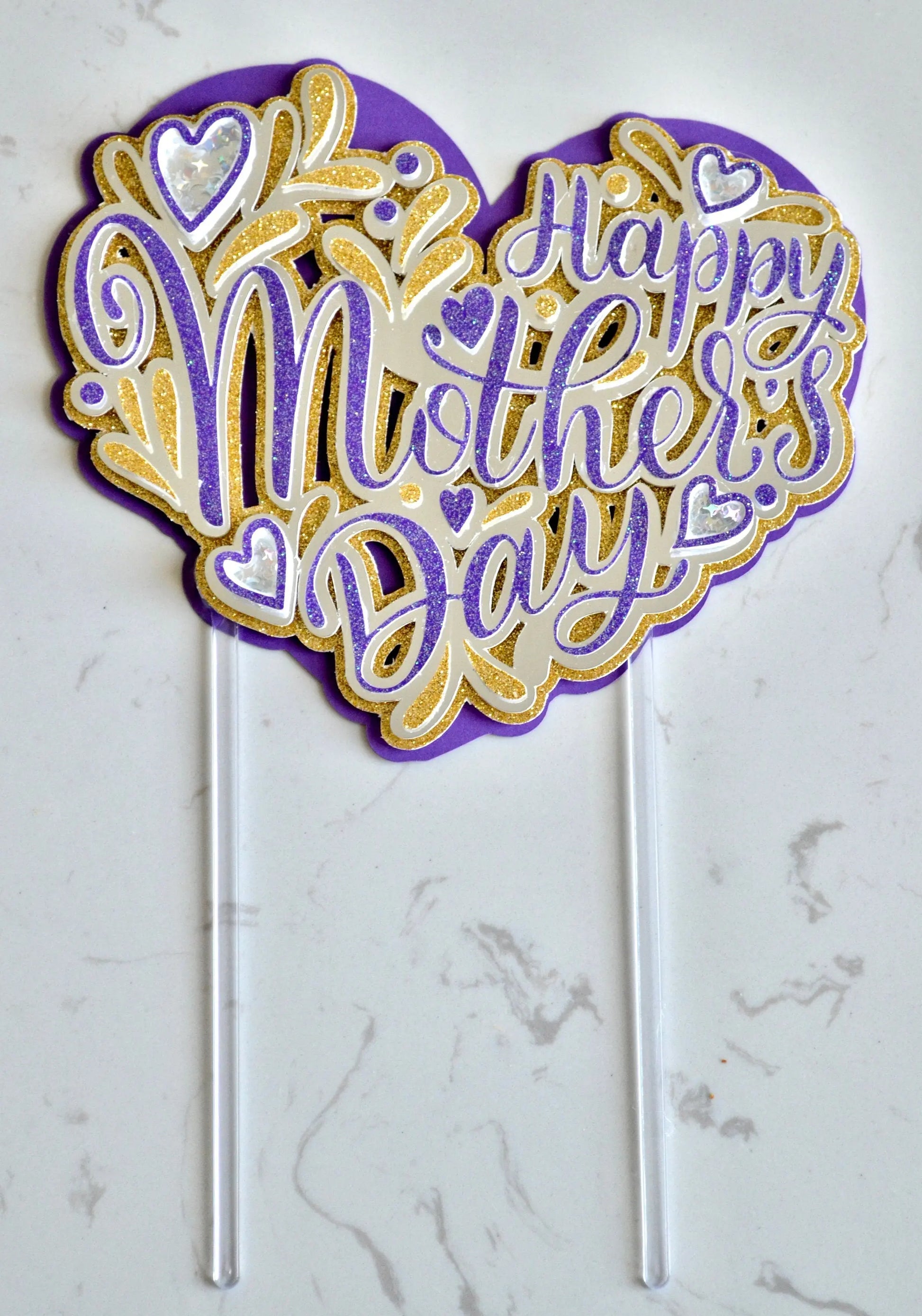 Happy Mother's Day Cake Topper, Mother's Day Party Decorations, Mother's Day Centerpiece, Glitter Cake Topper, Mom Gift, Sparkly Topper Mi tienda