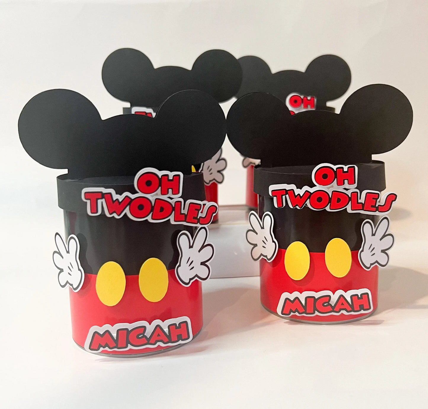 Mickey Mouse Party Favors: “Oh Twodles” Custom 1.3oz Pringles Can, Red Birthday Decor Mi tienda